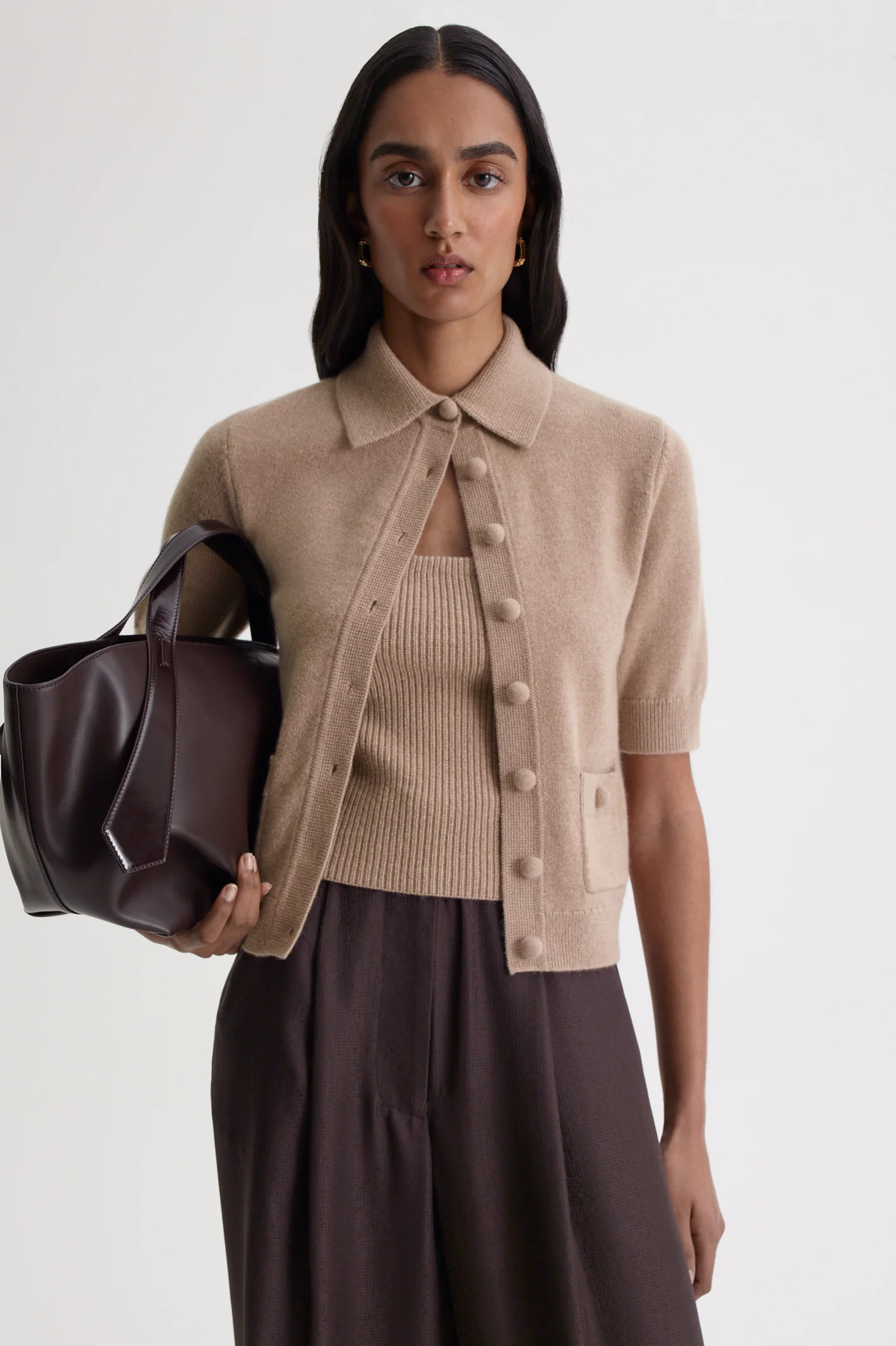 CASHMERE SHORT SLEEVE CARDIGAN - Image 3