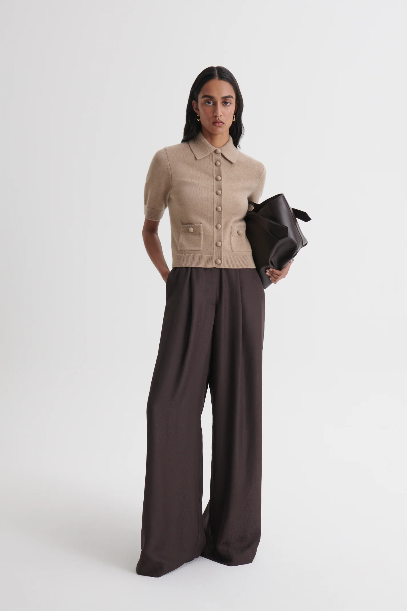 CASHMERE SHORT SLEEVE CARDIGAN - Image 4