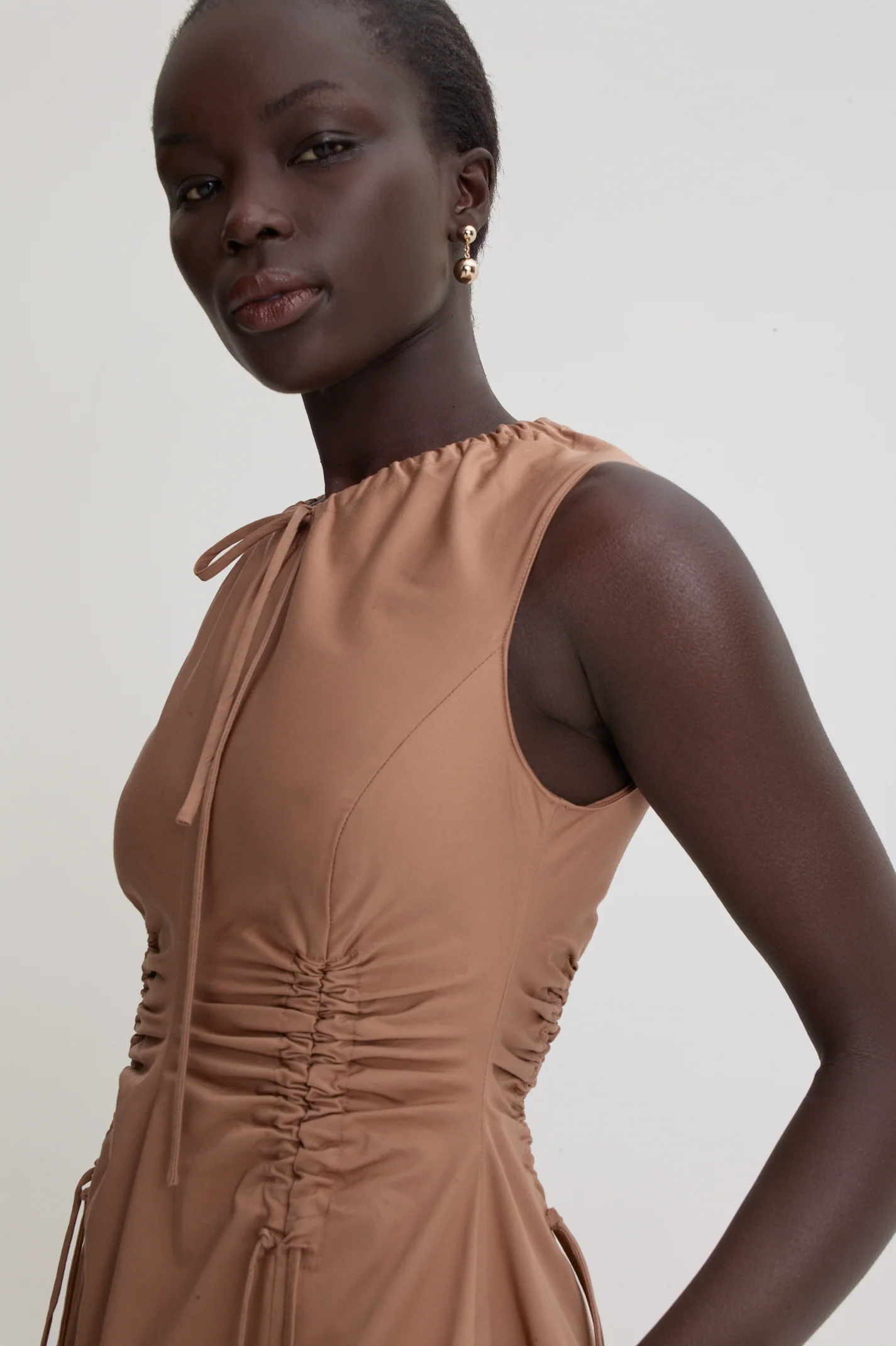 COTTON SATEEN CARGO DRESS - Image 3