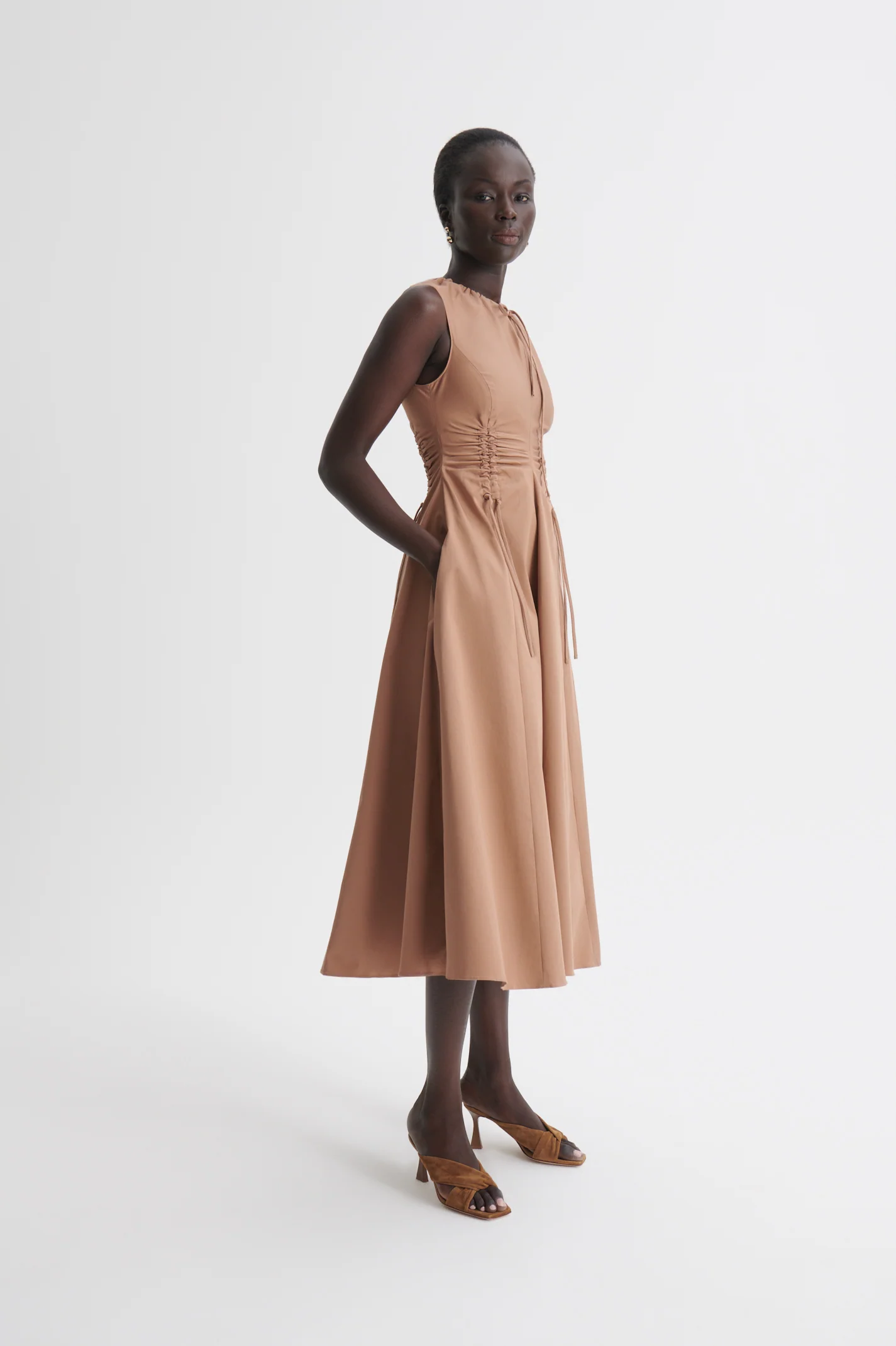 COTTON SATEEN CARGO DRESS - Image 5