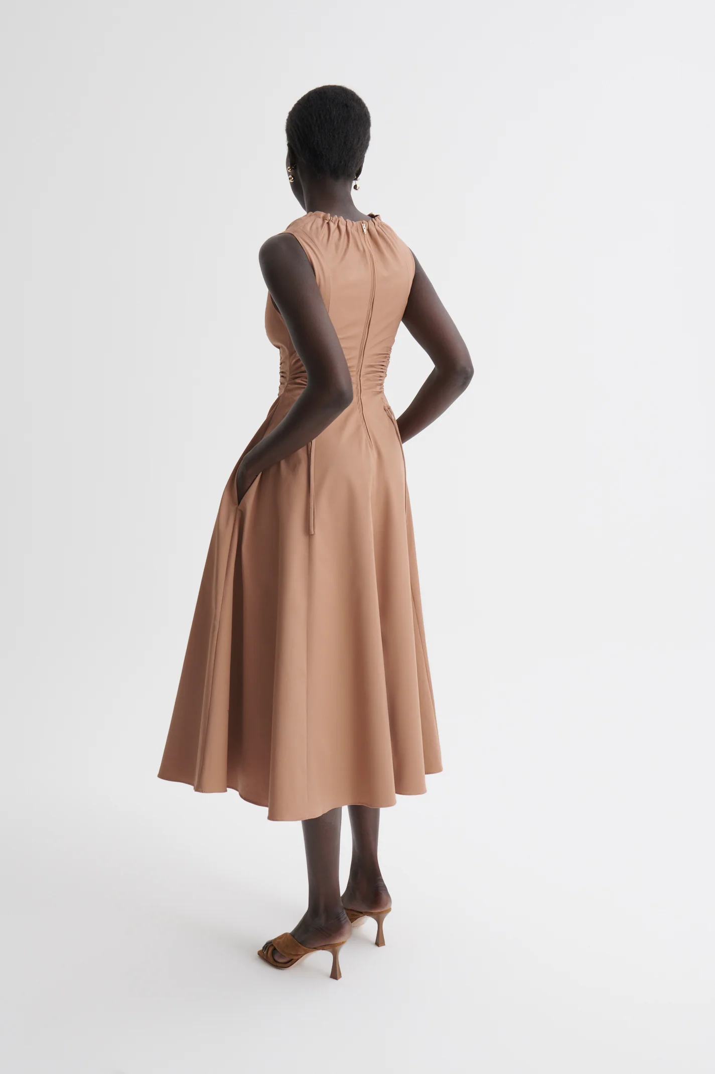 COTTON SATEEN CARGO DRESS - Image 6