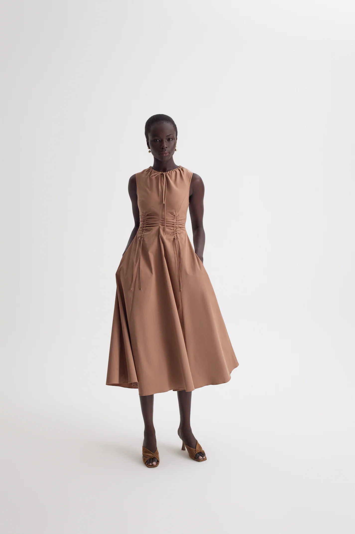 COTTON SATEEN CARGO DRESS - Image 9
