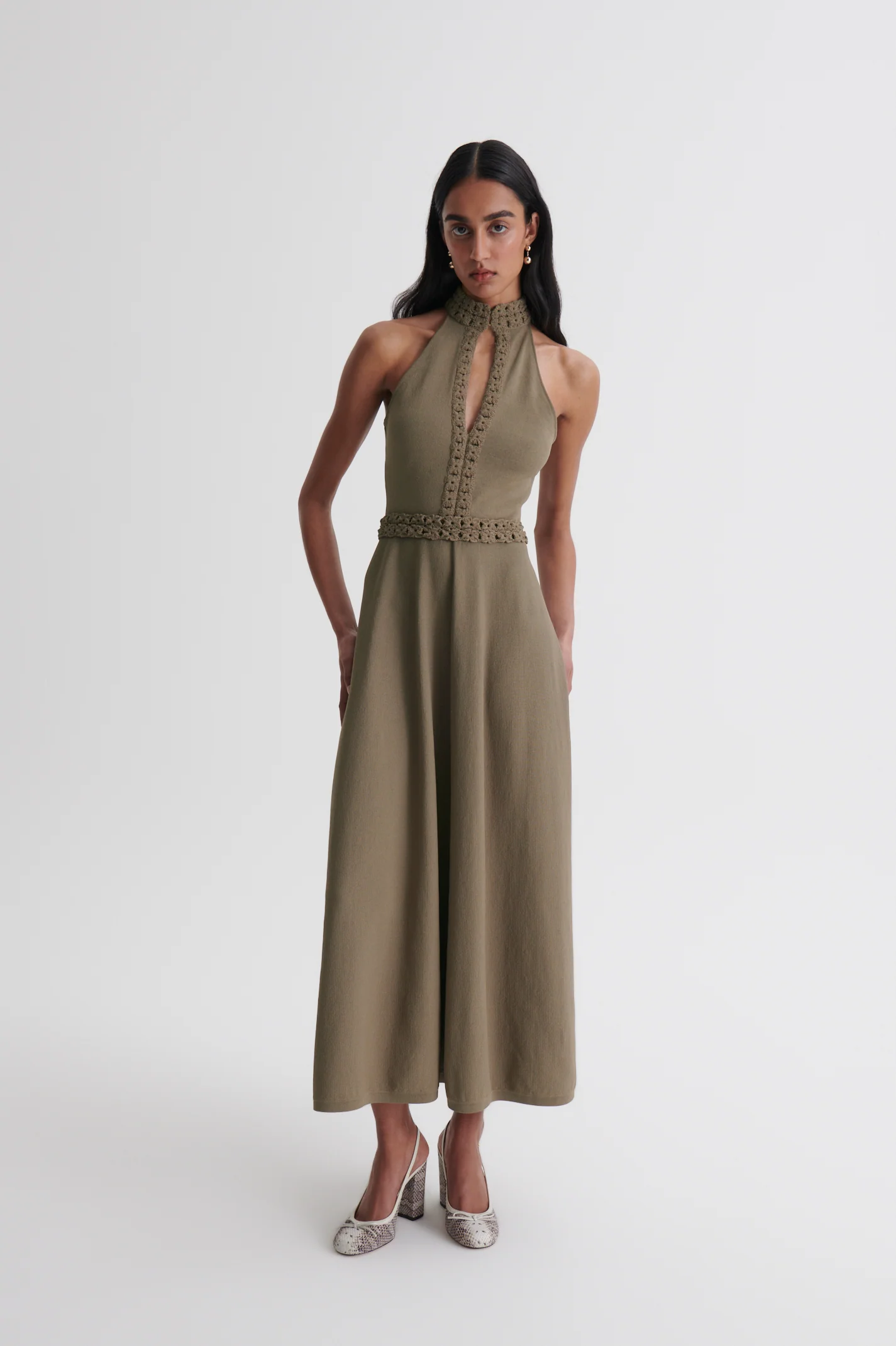 CREPE KNIT DAISY SLEEVELESS DRESS - Image 4