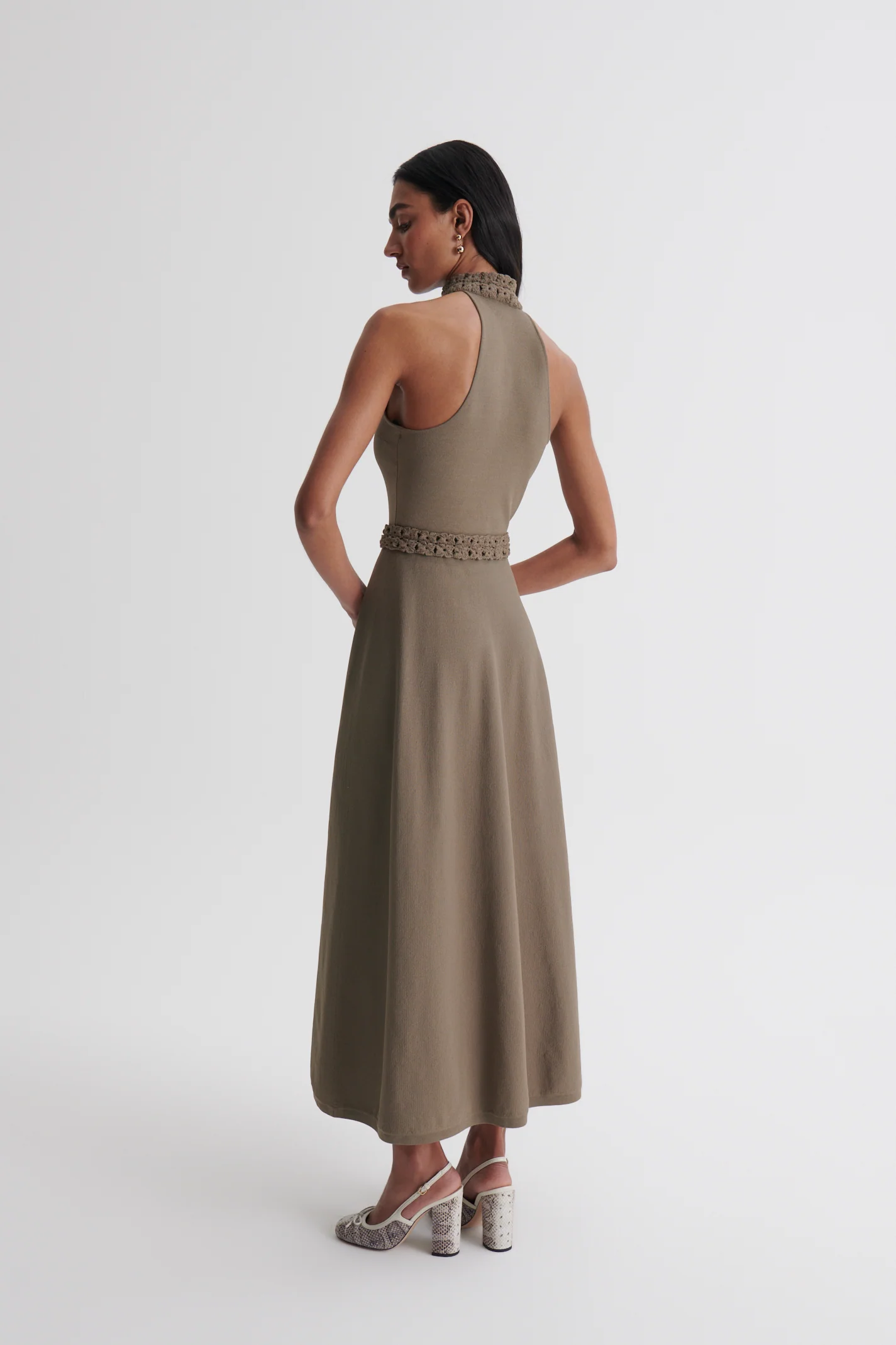 CREPE KNIT DAISY SLEEVELESS DRESS - Image 7