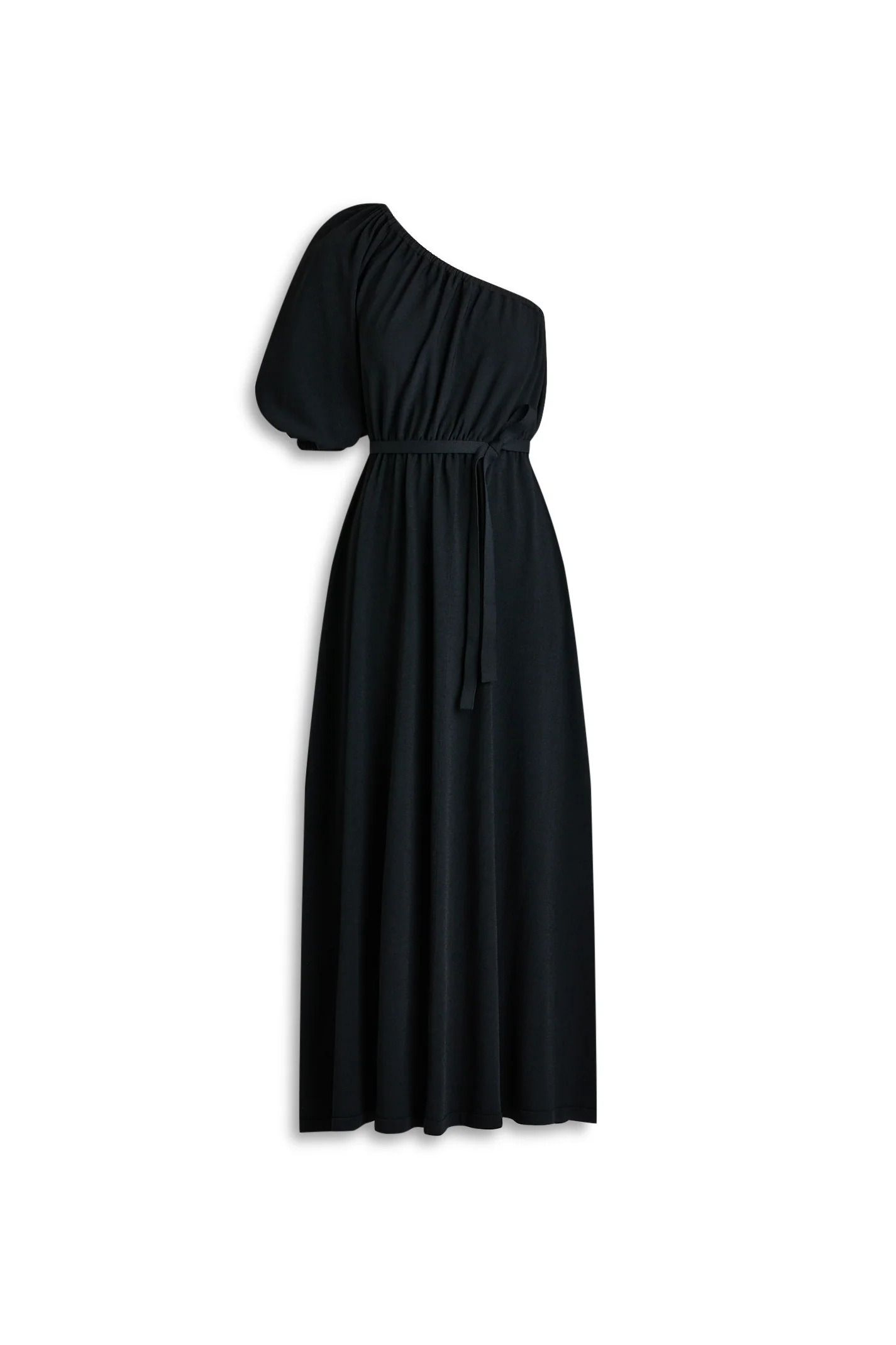 CREPE KNIT ONE SHOULDER DRESS