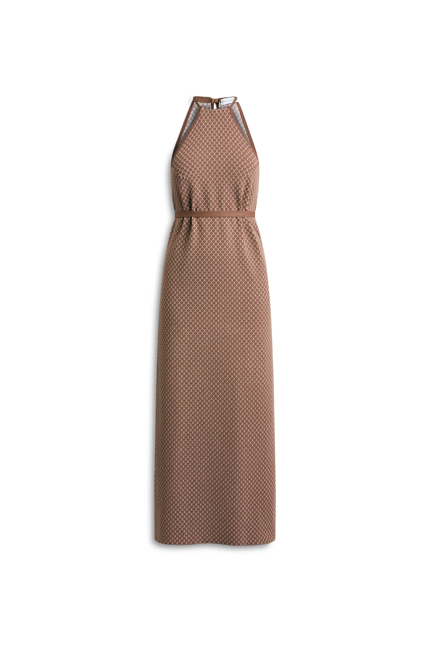 CREPE KNIT ROPE JACQUARD DRESS