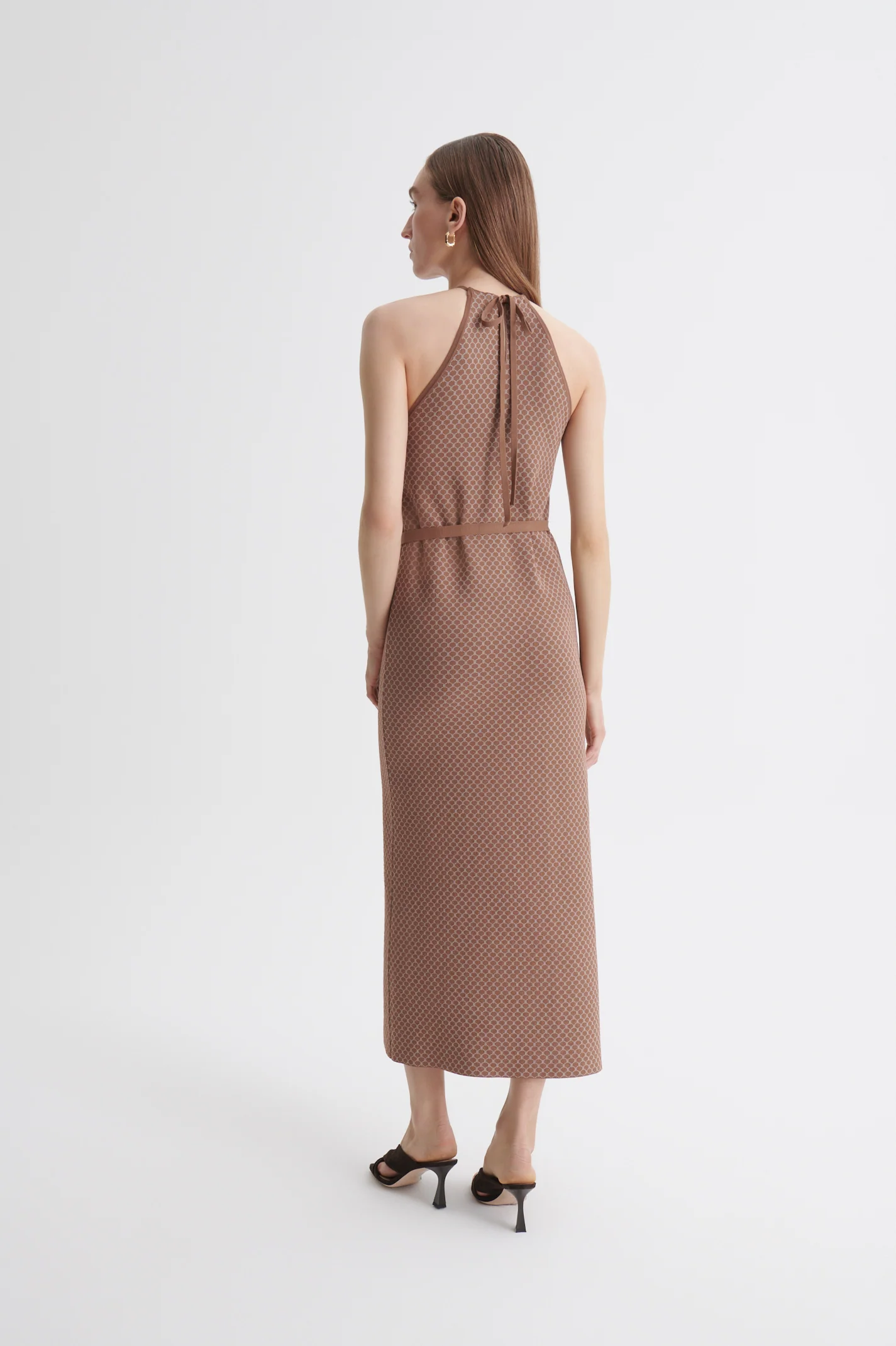 CREPE KNIT ROPE JACQUARD DRESS - Image 6