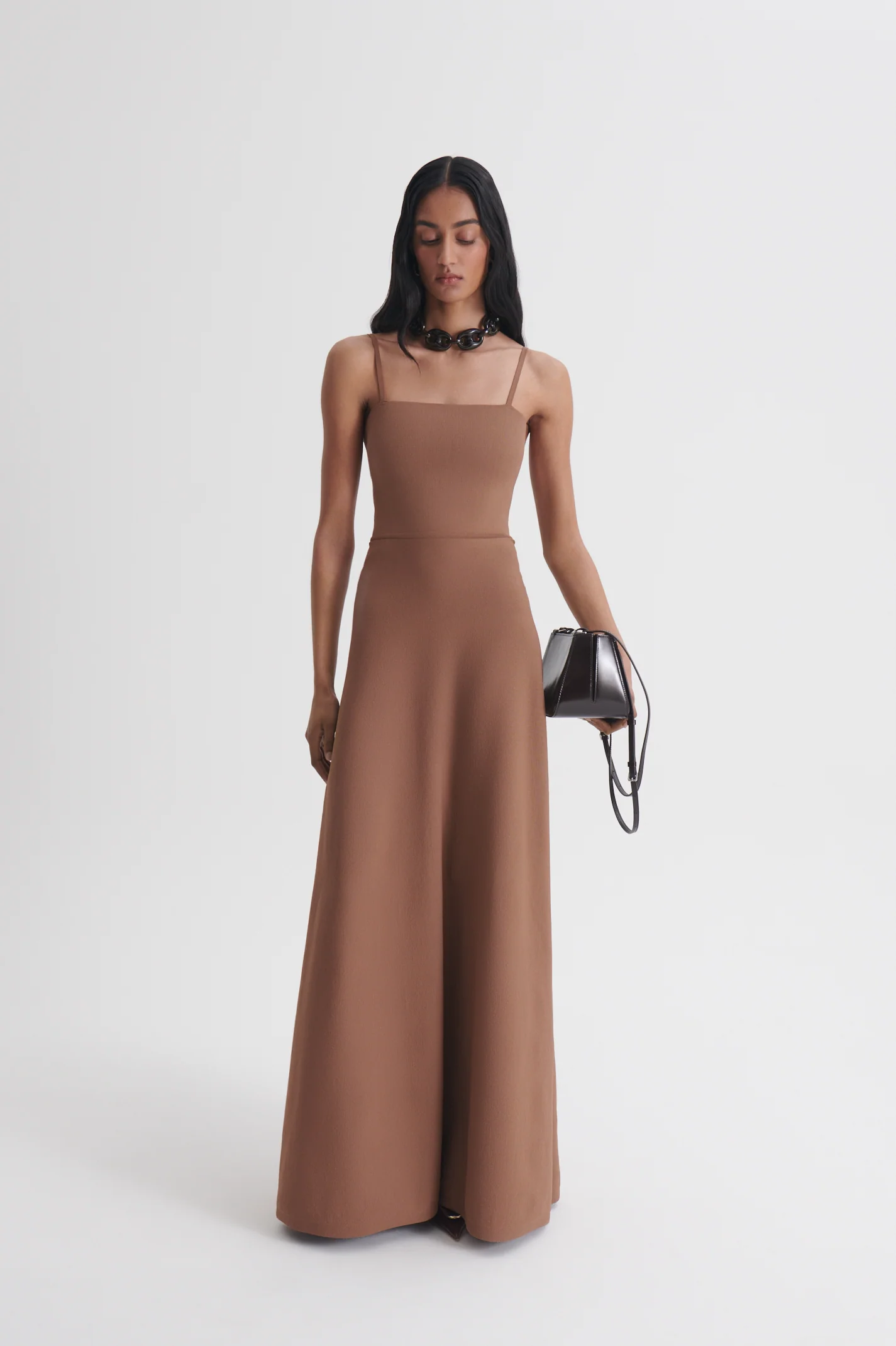 CREPE KNIT SQUARE NECK SFT DRESS - Image 4