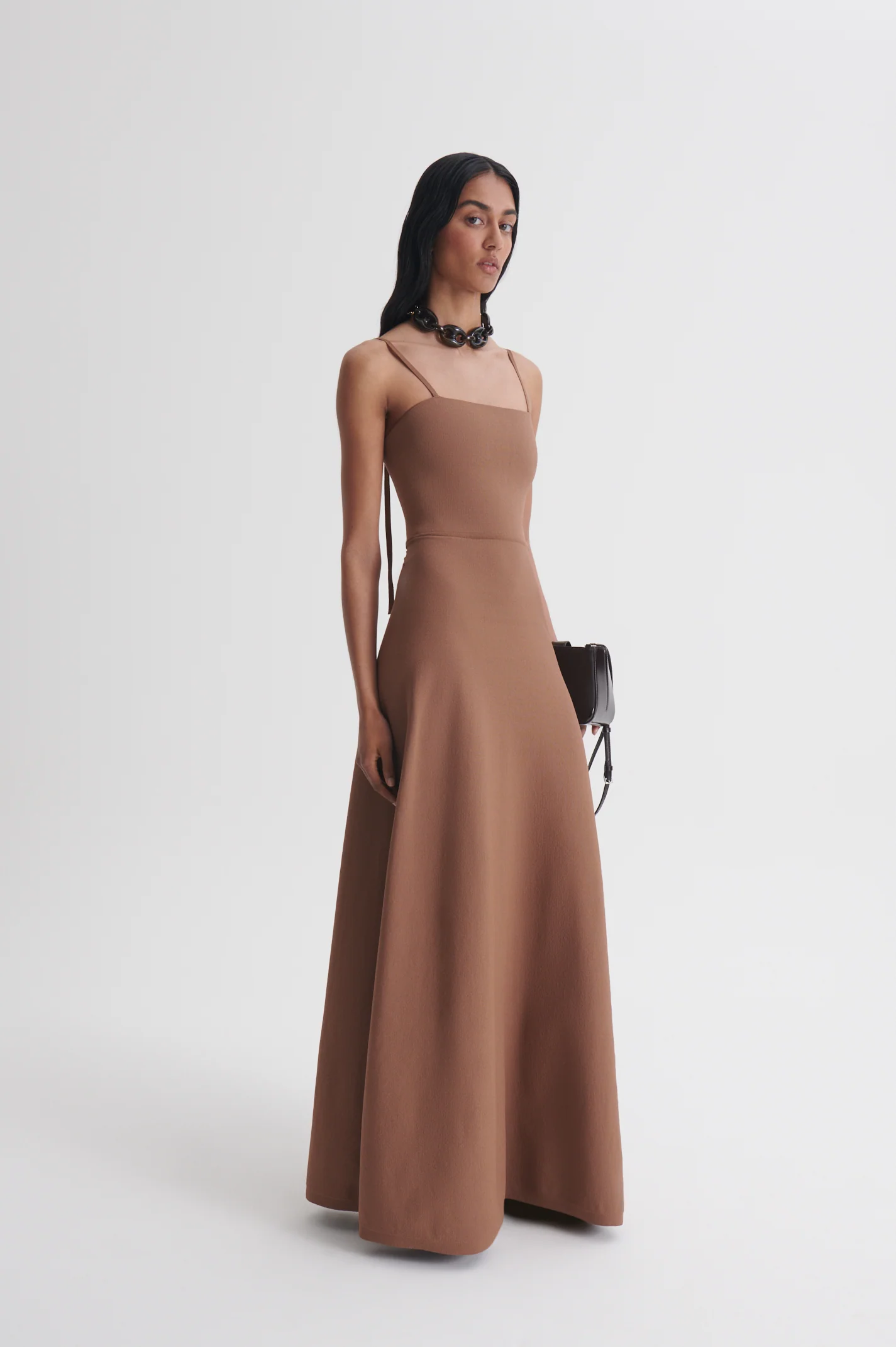 CREPE KNIT SQUARE NECK SFT DRESS - Image 5