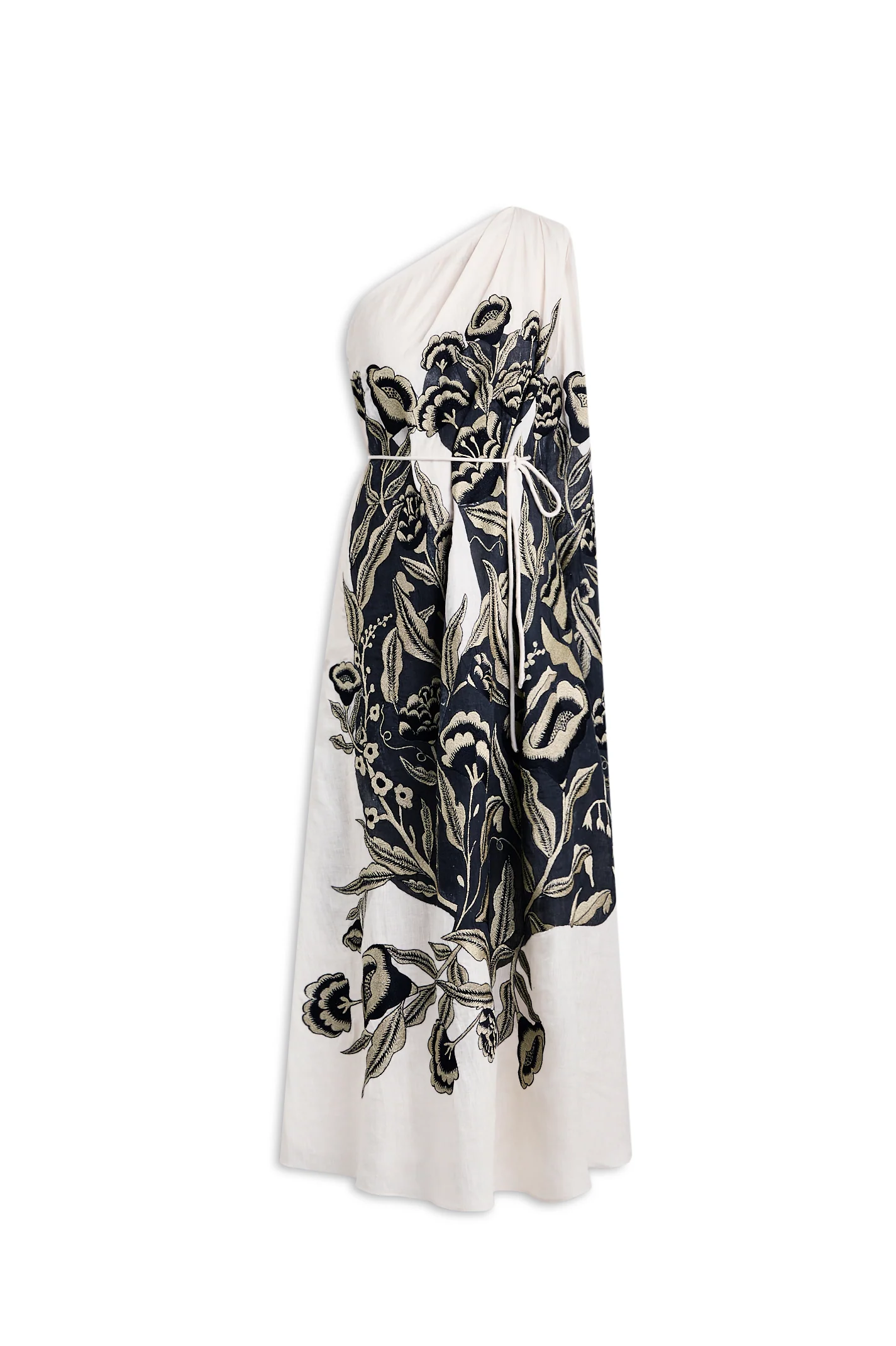 EMBROIDERED LINEN DRESS