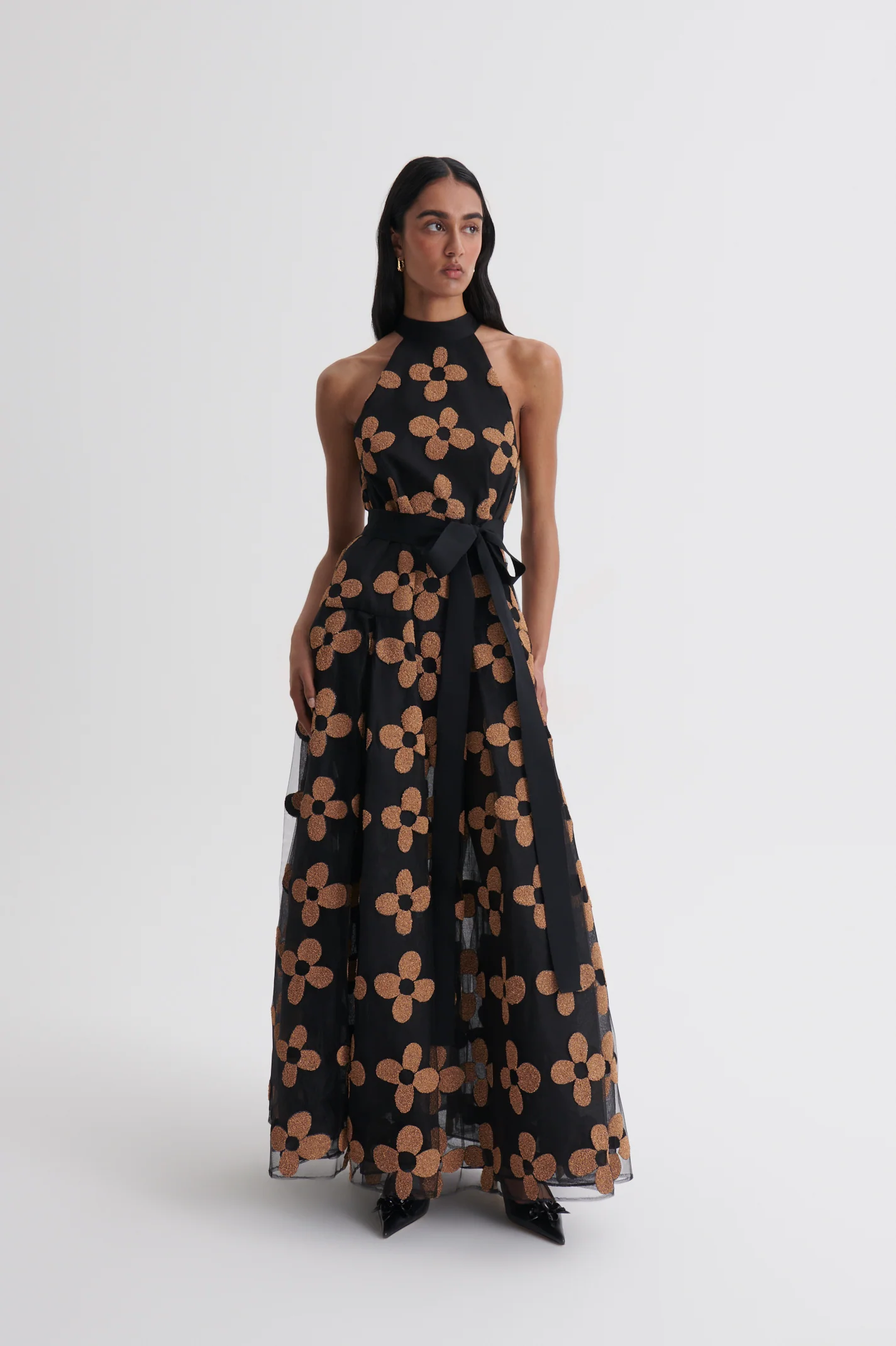 FRENCH COUTURE FLORAL GOWN - Image 4