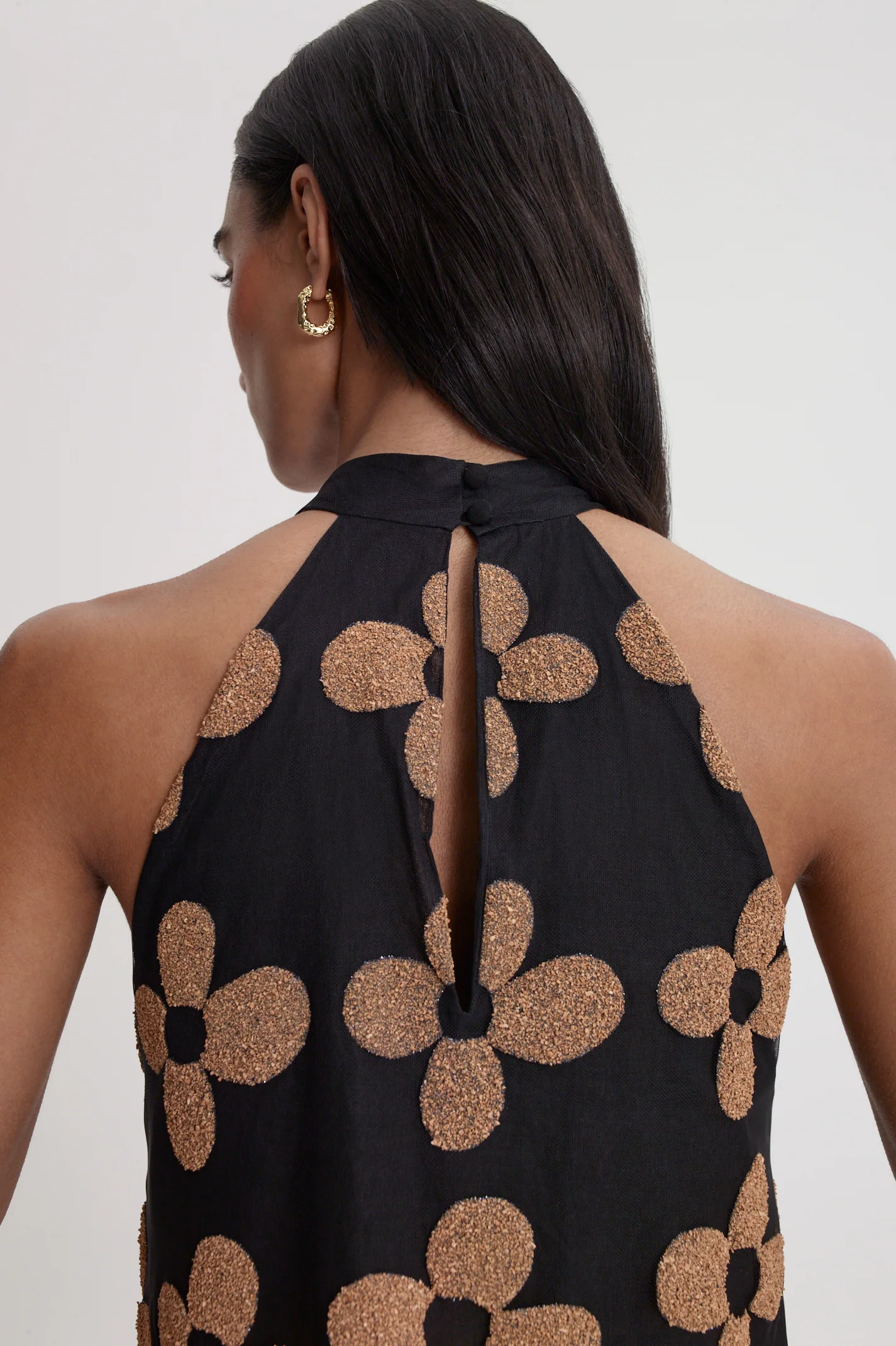 FRENCH COUTURE FLORAL GOWN - Image 9