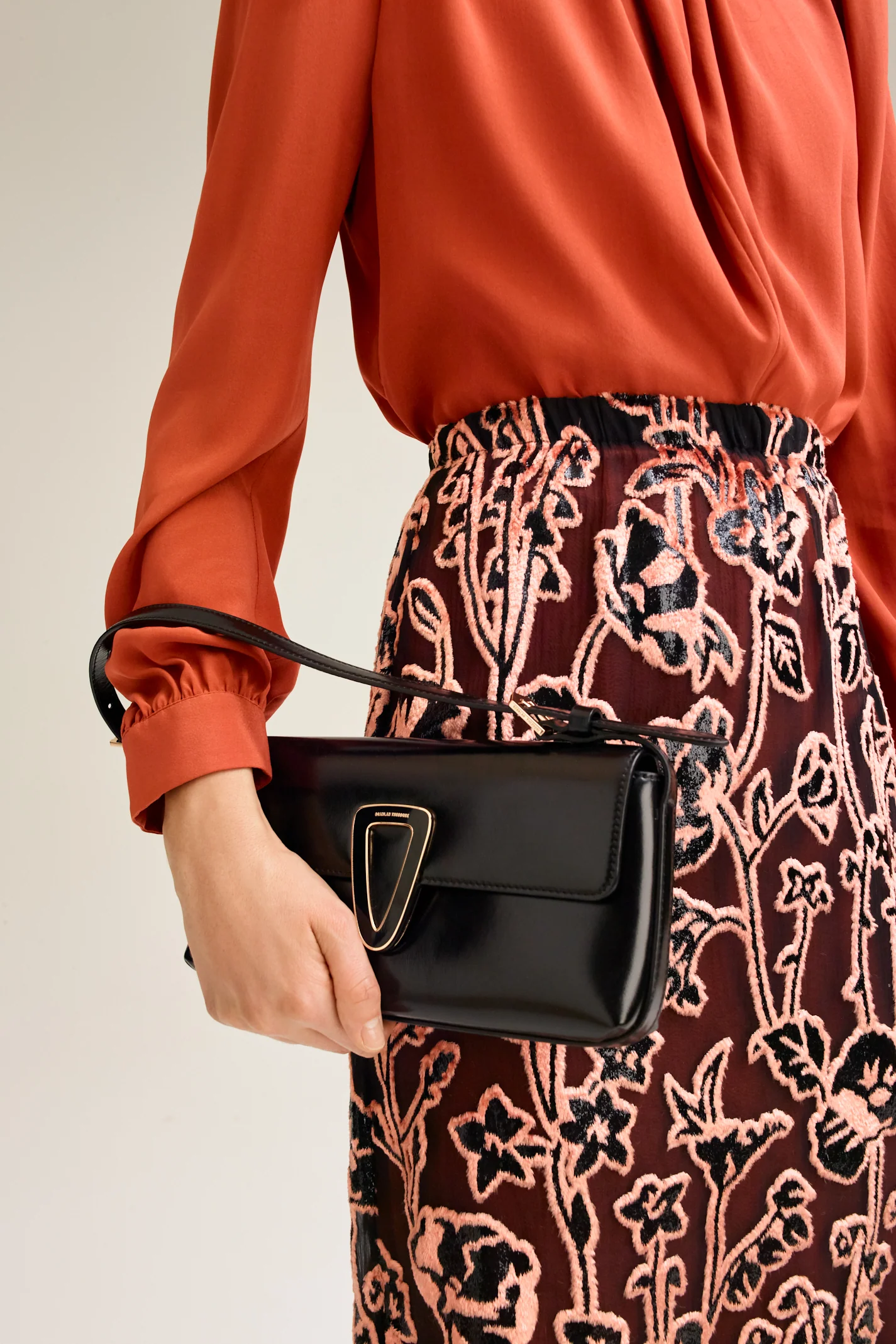 FRENCH VELVET FLORAL  SKIRT - Image 4