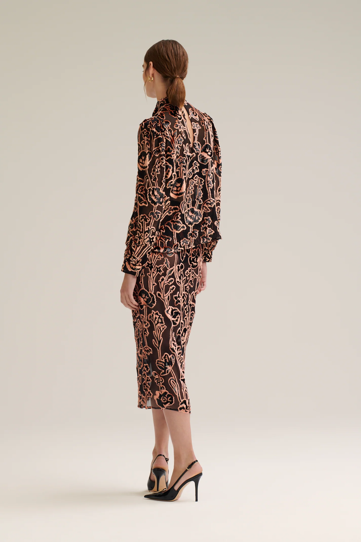 FRENCH VELVET FLORAL BLOUSE - Image 6