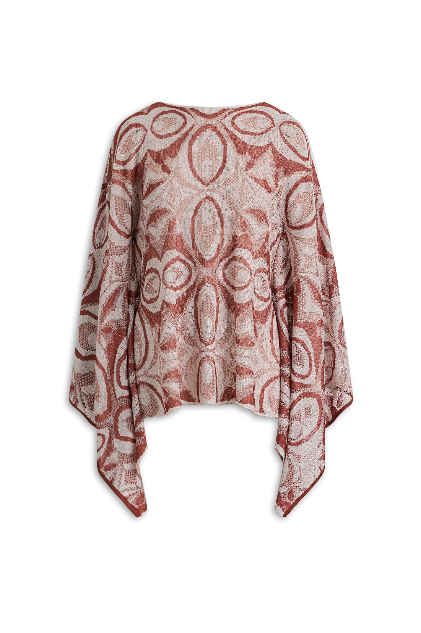 KNIT JACQUARD KAFTAN TOP