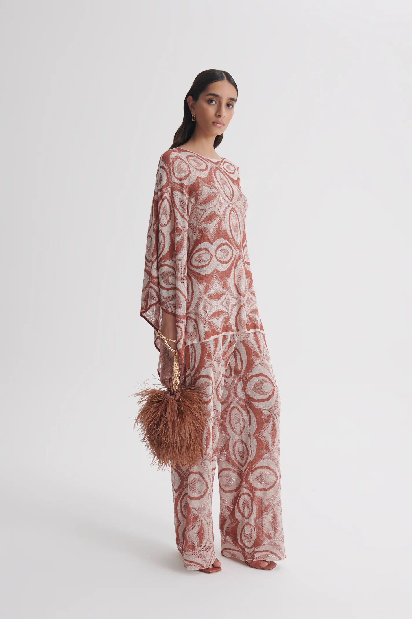 KNIT JACQUARD KAFTAN TOP - Image 4