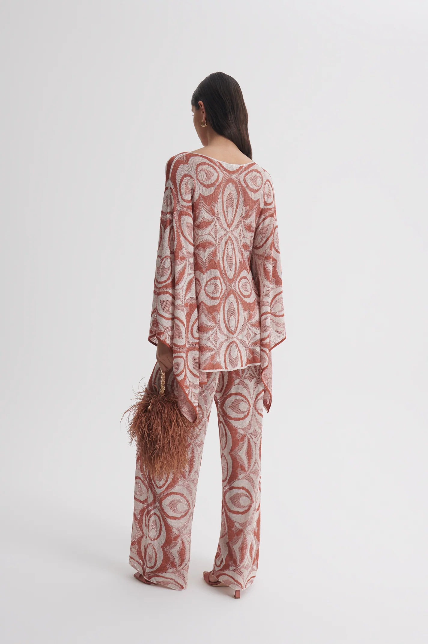 KNIT JACQUARD KAFTAN TOP - Image 5