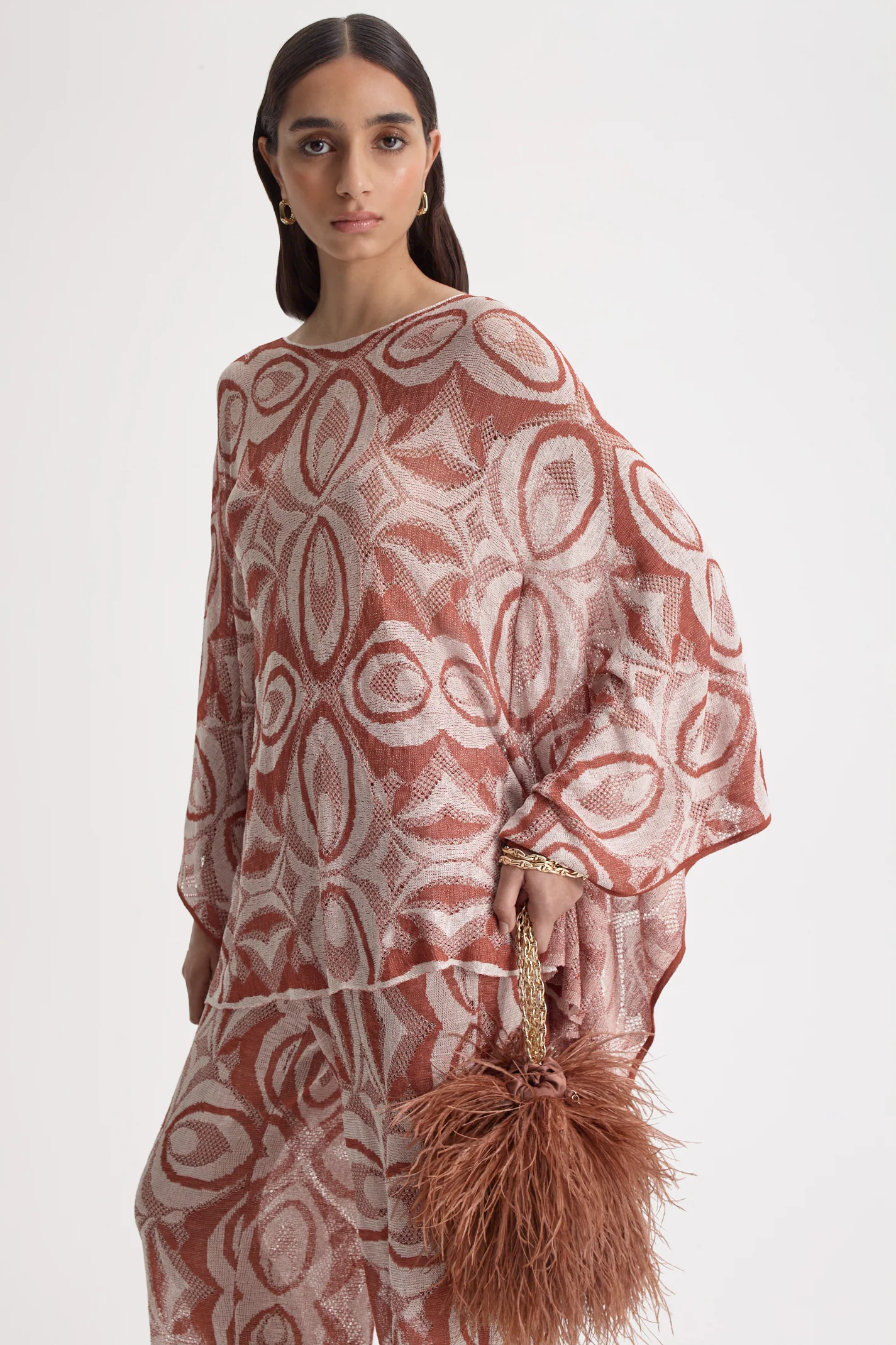 KNIT JACQUARD KAFTAN TOP - Image 7