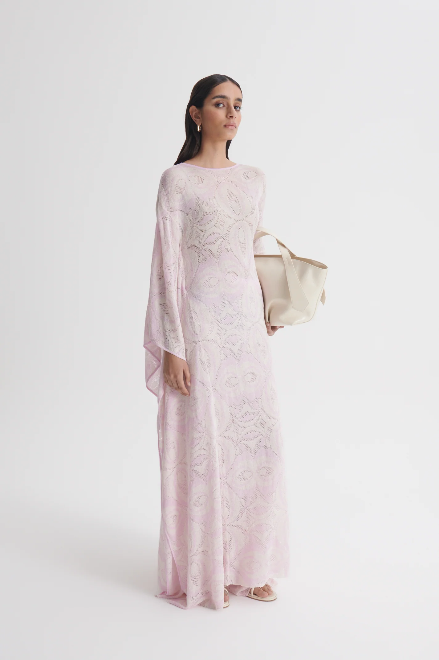 KNIT JACQUARD LONG KAFTAN - Image 4