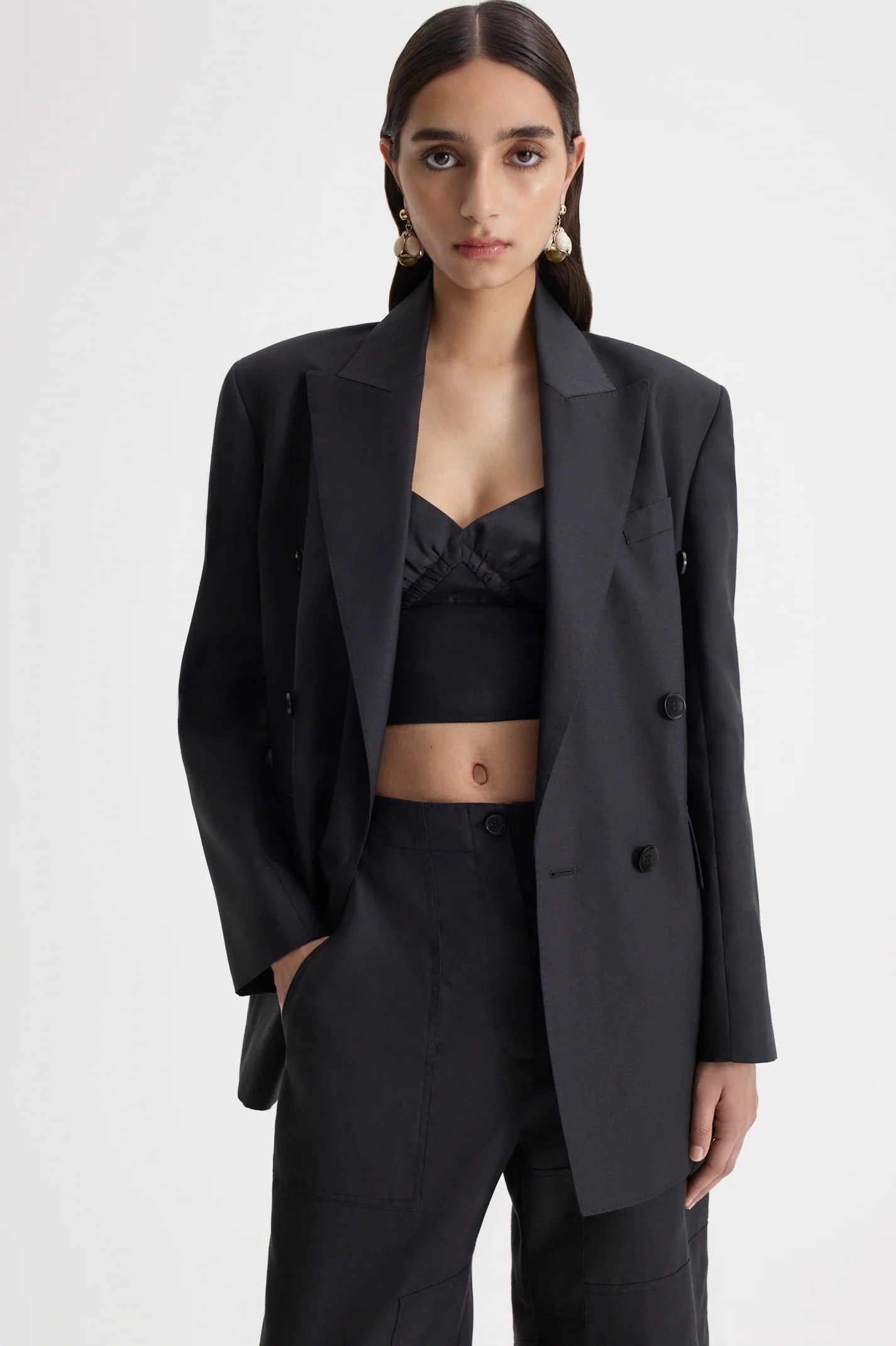 LINEN DOUBLE BREASTED JACKET - Image 8