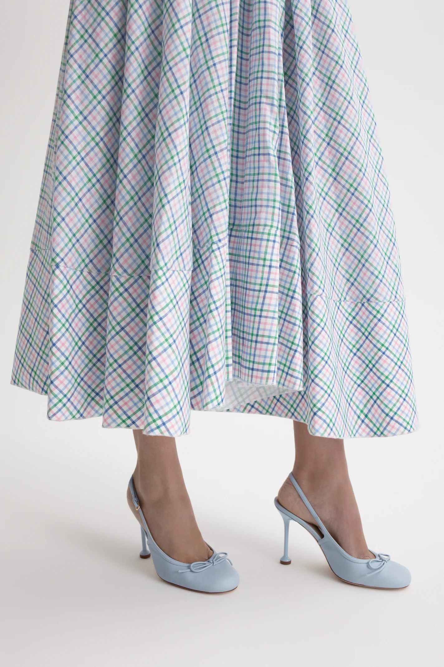 LINEN PLAID DRESS - Image 8