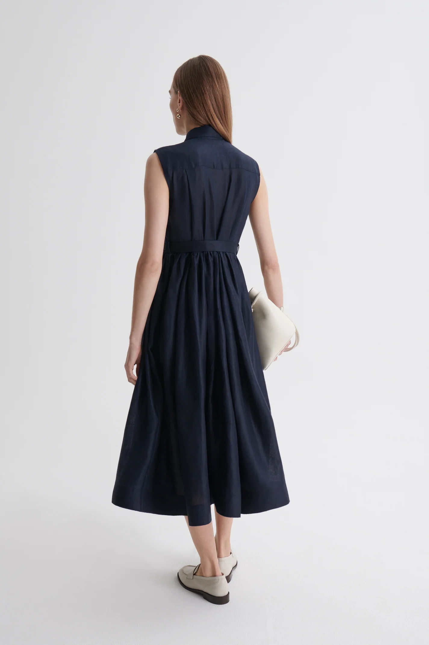 LINEN SLEEVELESS DRESS - Image 6