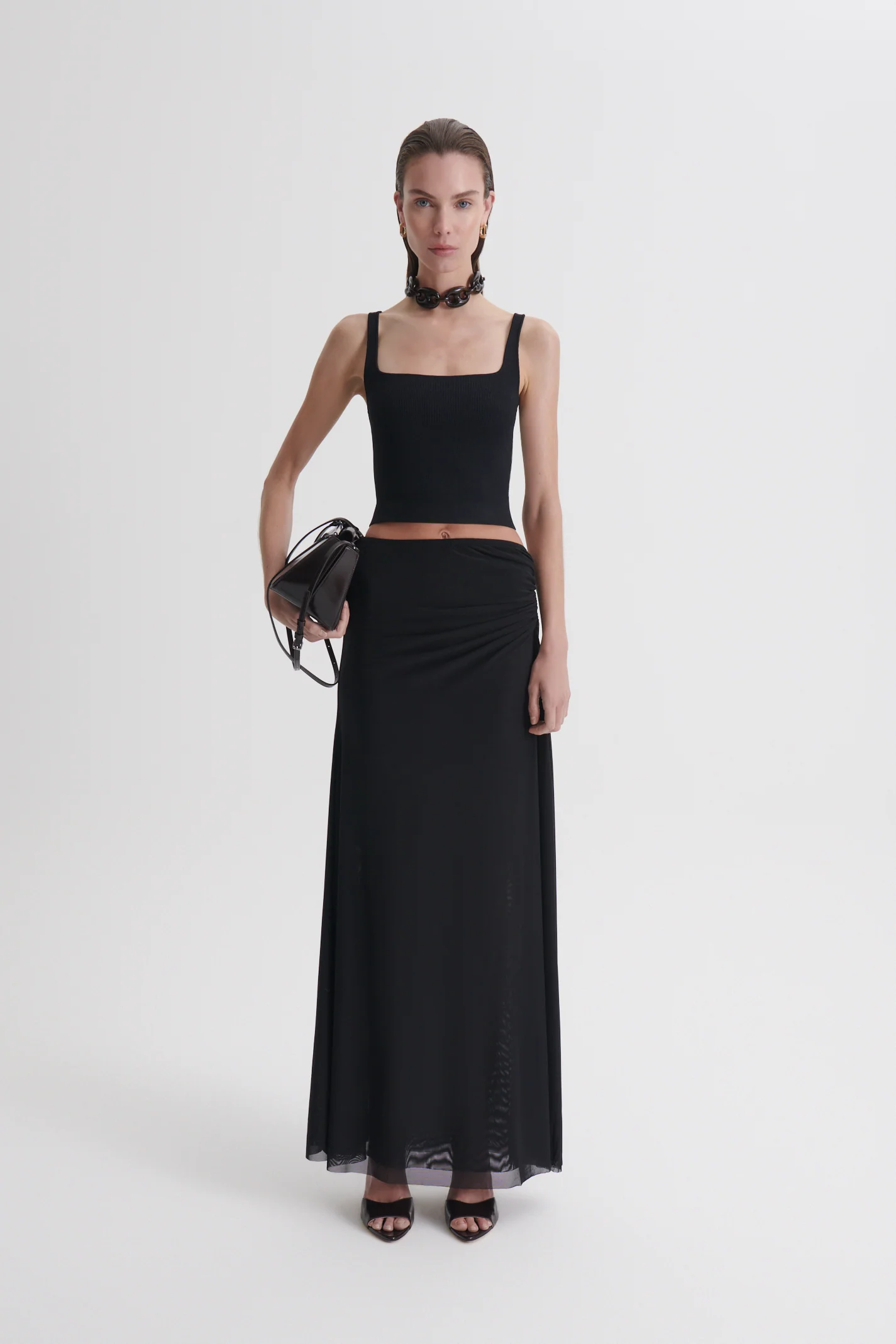 MESH DRAPED SKIRT - Image 3