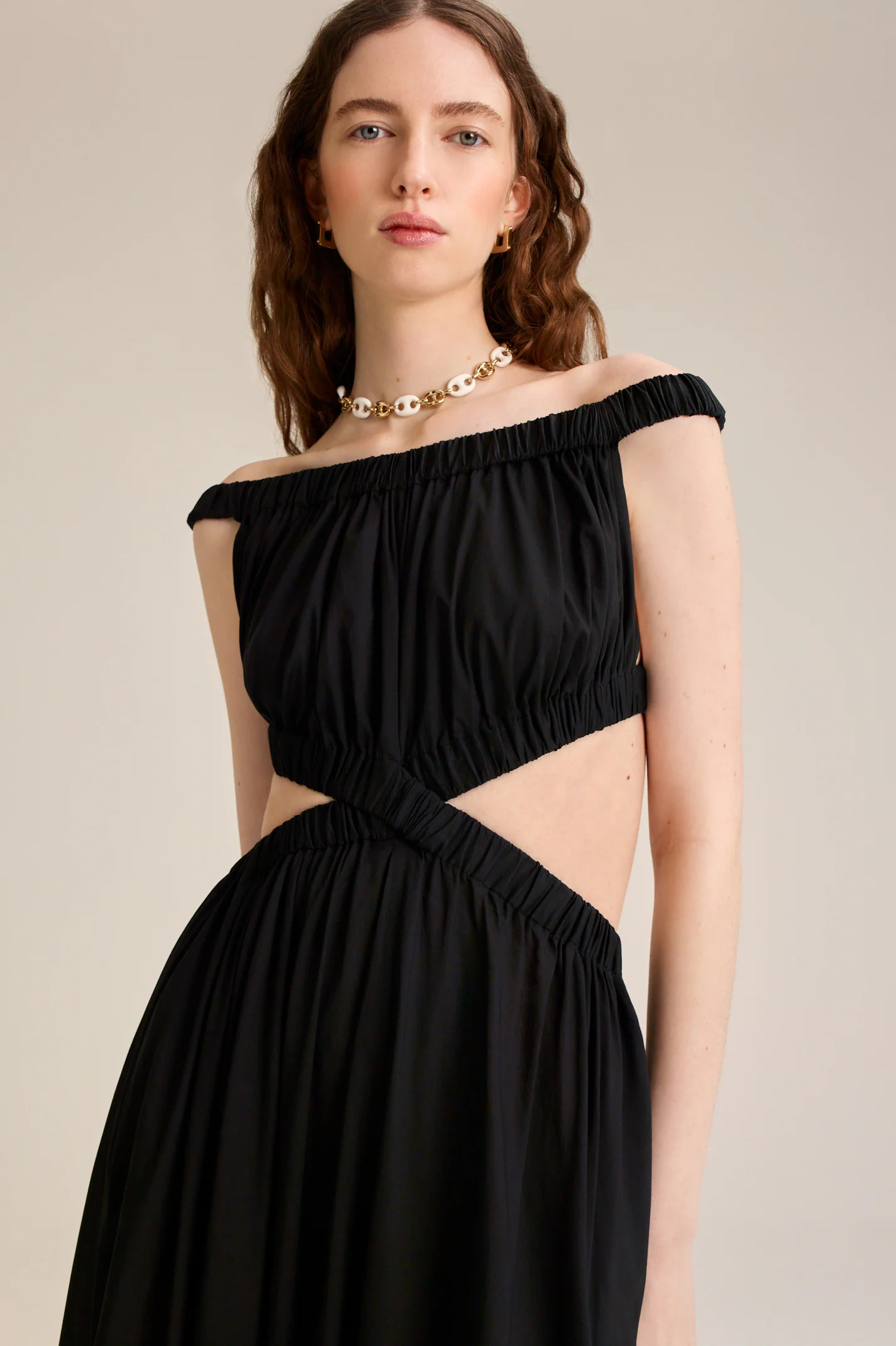 POLISHED VOILE GATHER  DRESS - Image 3