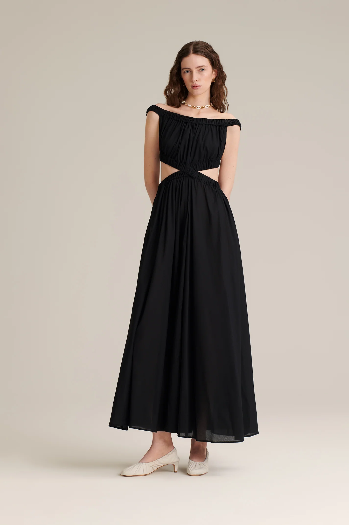 POLISHED VOILE GATHER  DRESS - Image 4