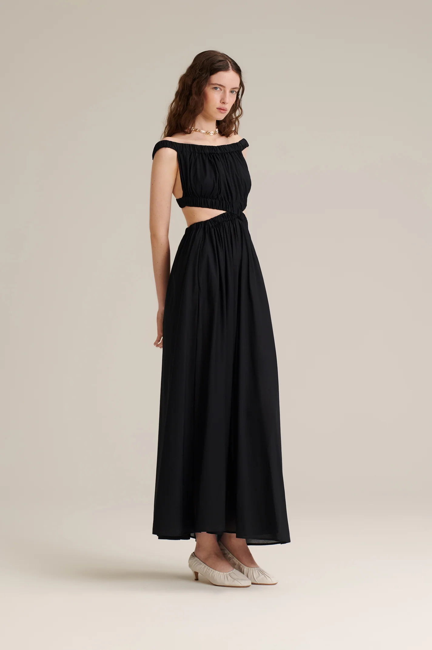 POLISHED VOILE GATHER  DRESS - Image 5