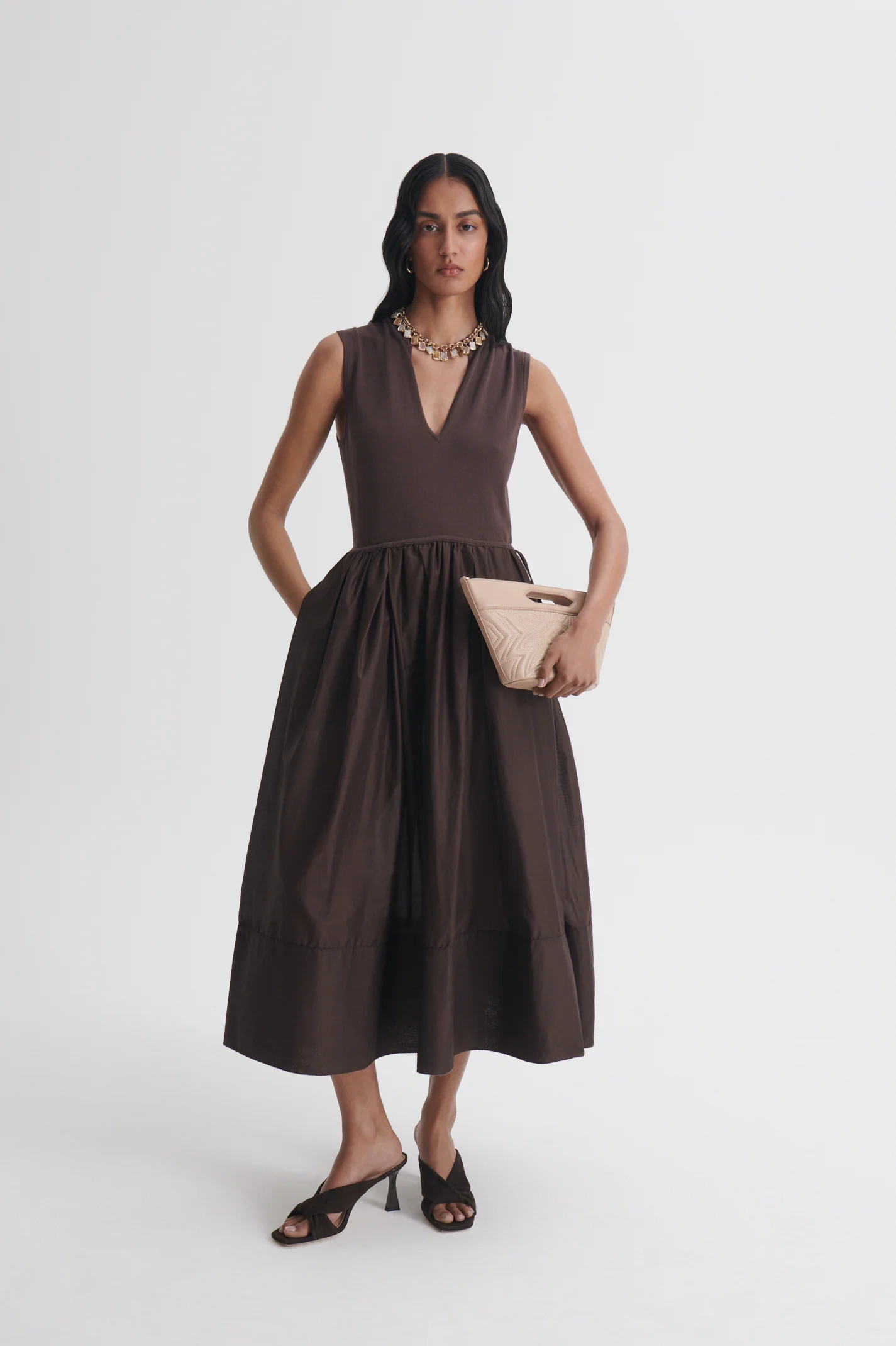 POLISHED VOILE TANK DRESS - Image 3