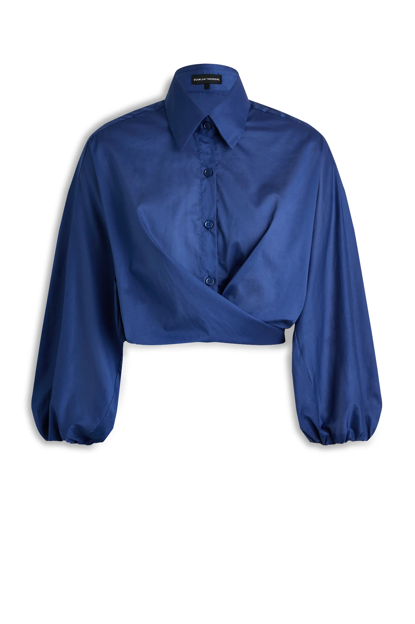 POLISHED VOILE WRAP SHIRT
