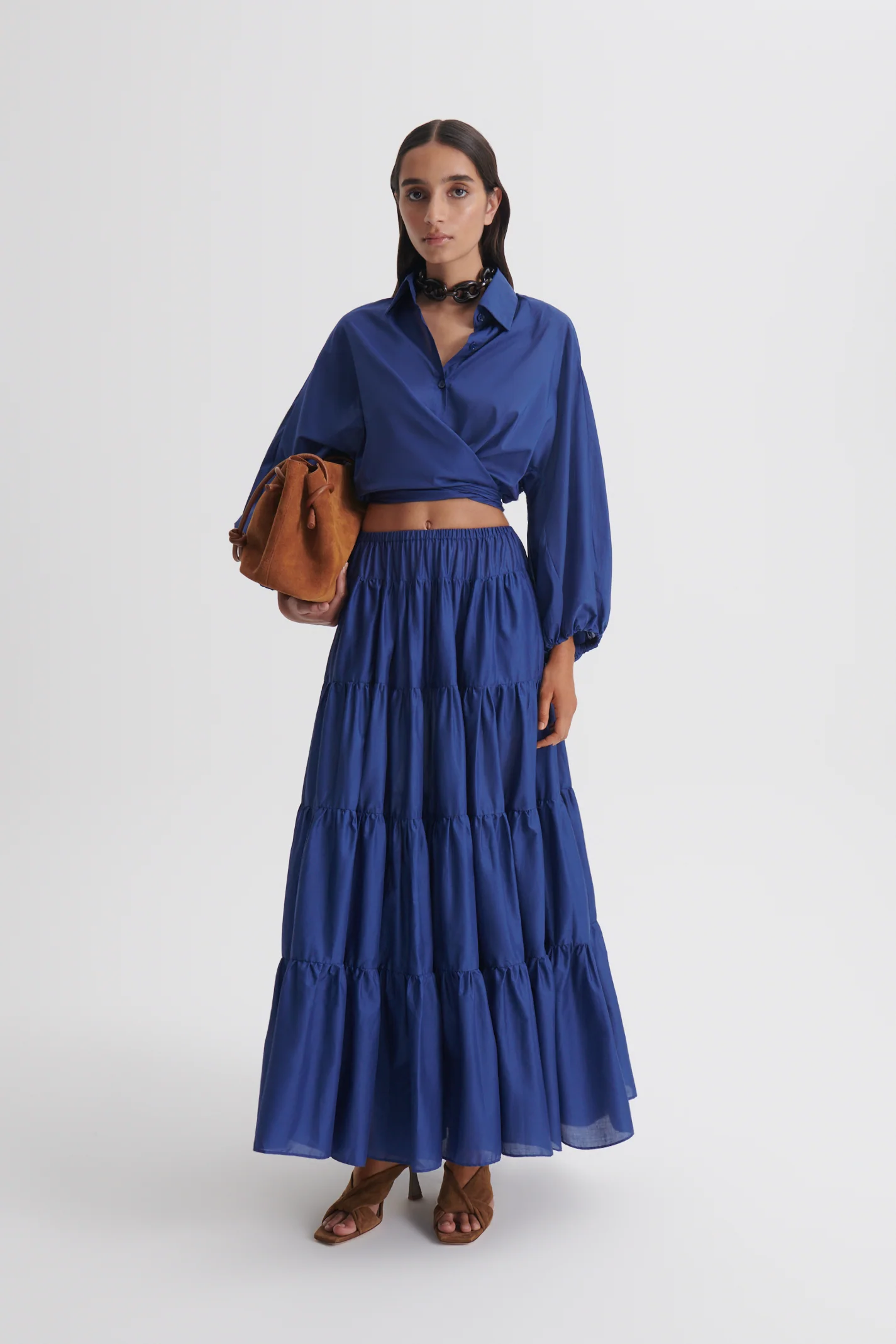 POLISHED VOILE WRAP SHIRT - Image 3