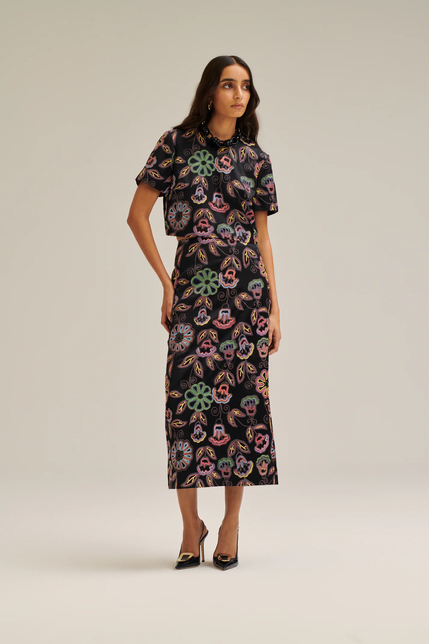 PRINTED SATIN TOP - Image 4