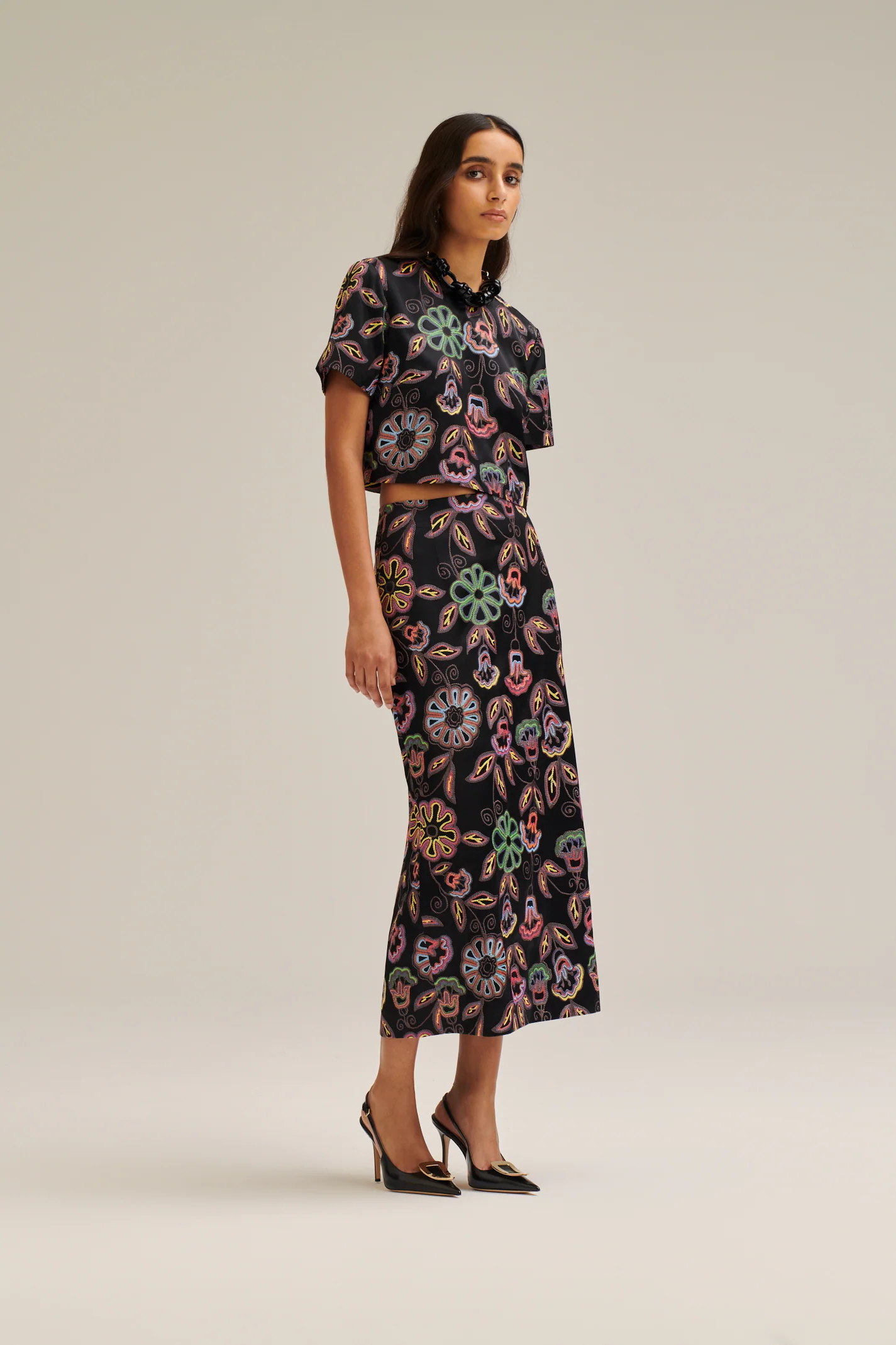 PRINTED SATIN TOP - Image 5