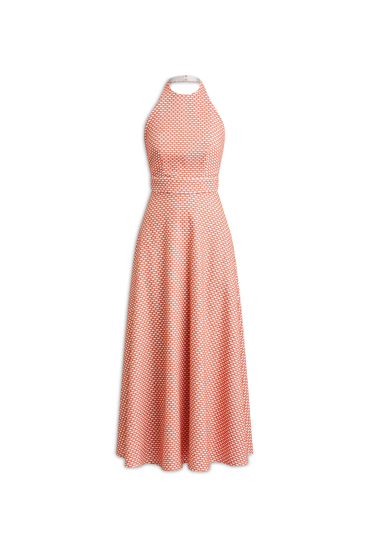 ROPE JAQUARD HALTER DRESS