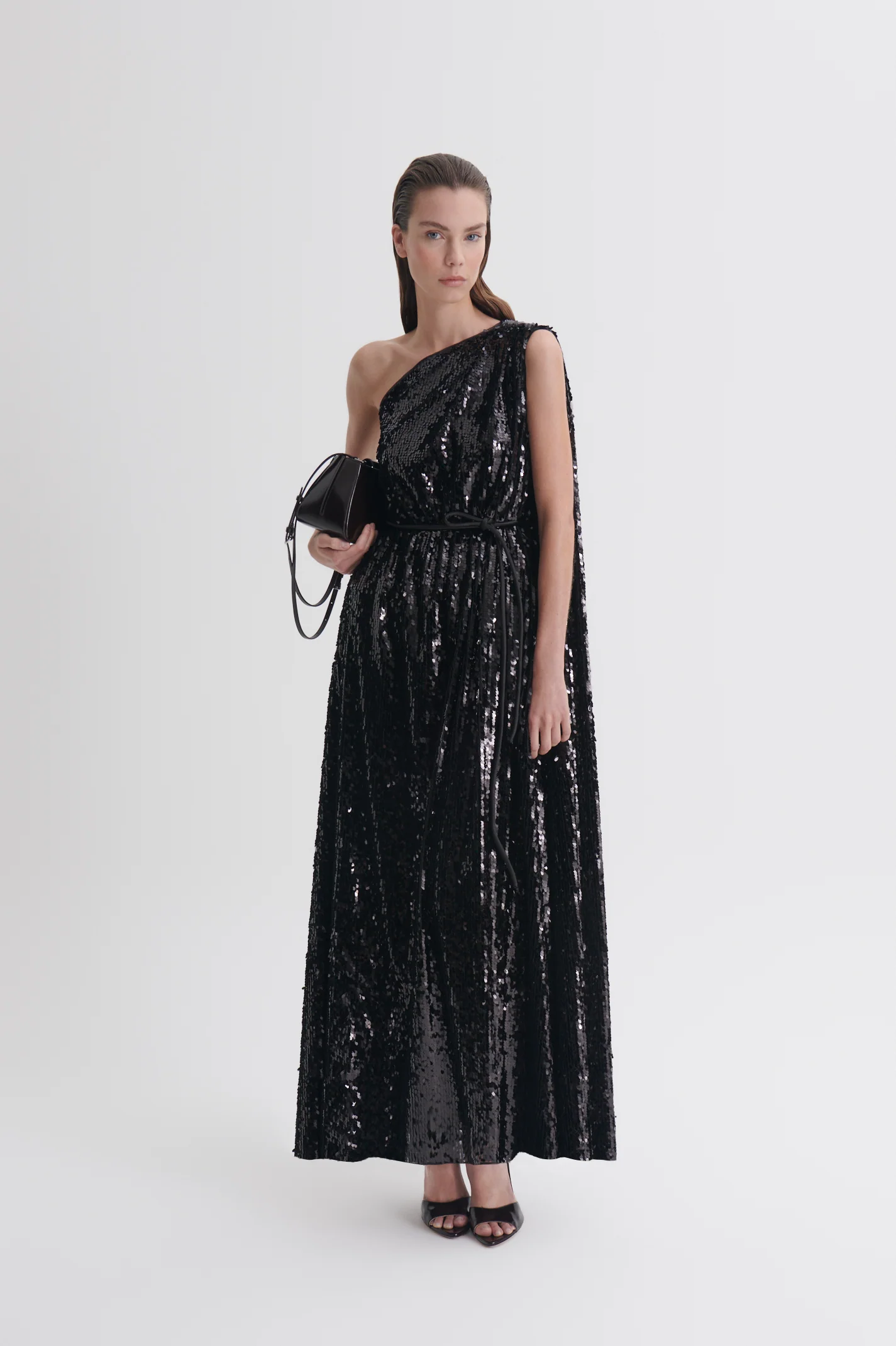 SEQUIN ONE SHOULDER DRESS - Image 3