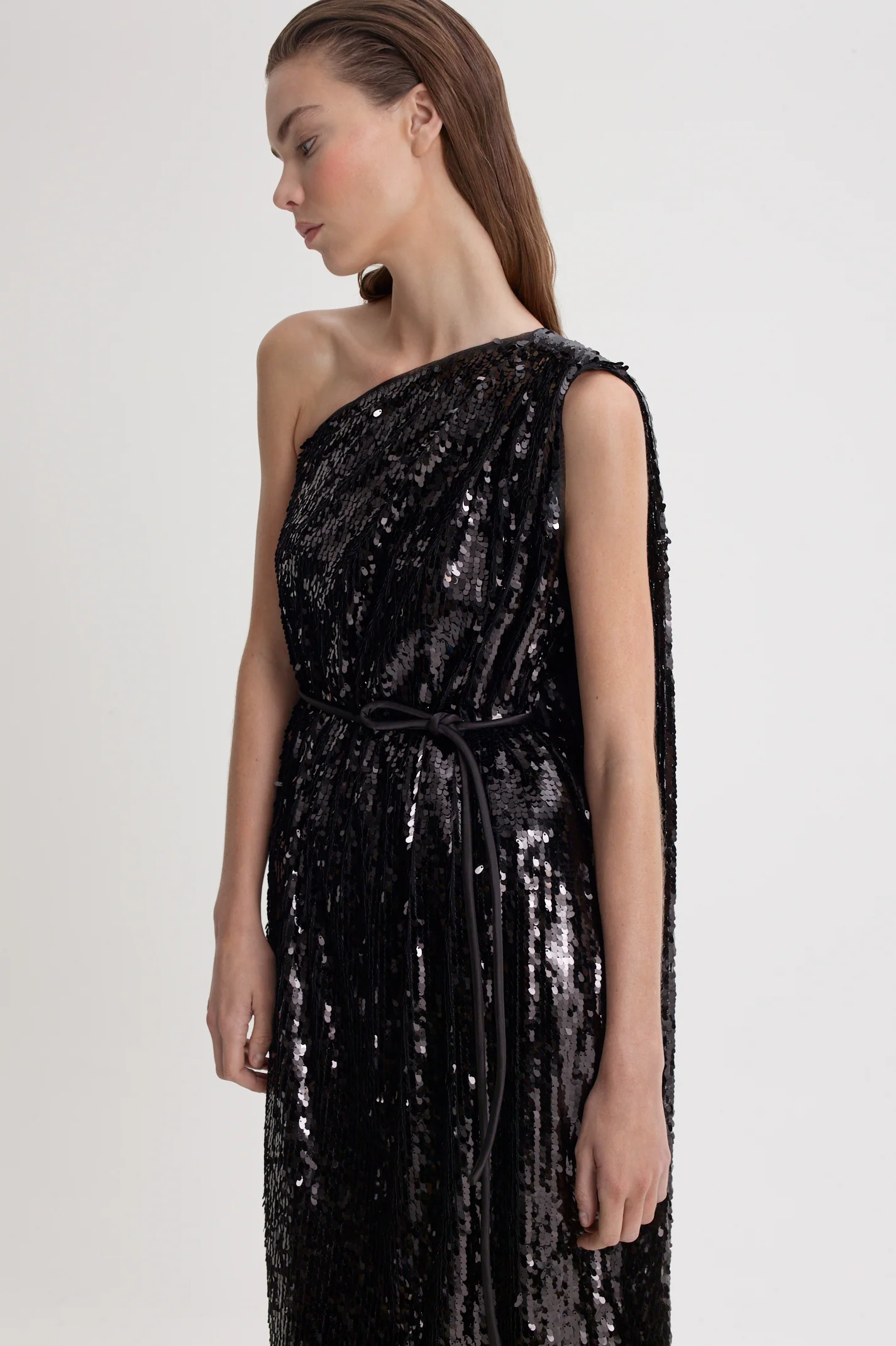 SEQUIN ONE SHOULDER DRESS - Image 7