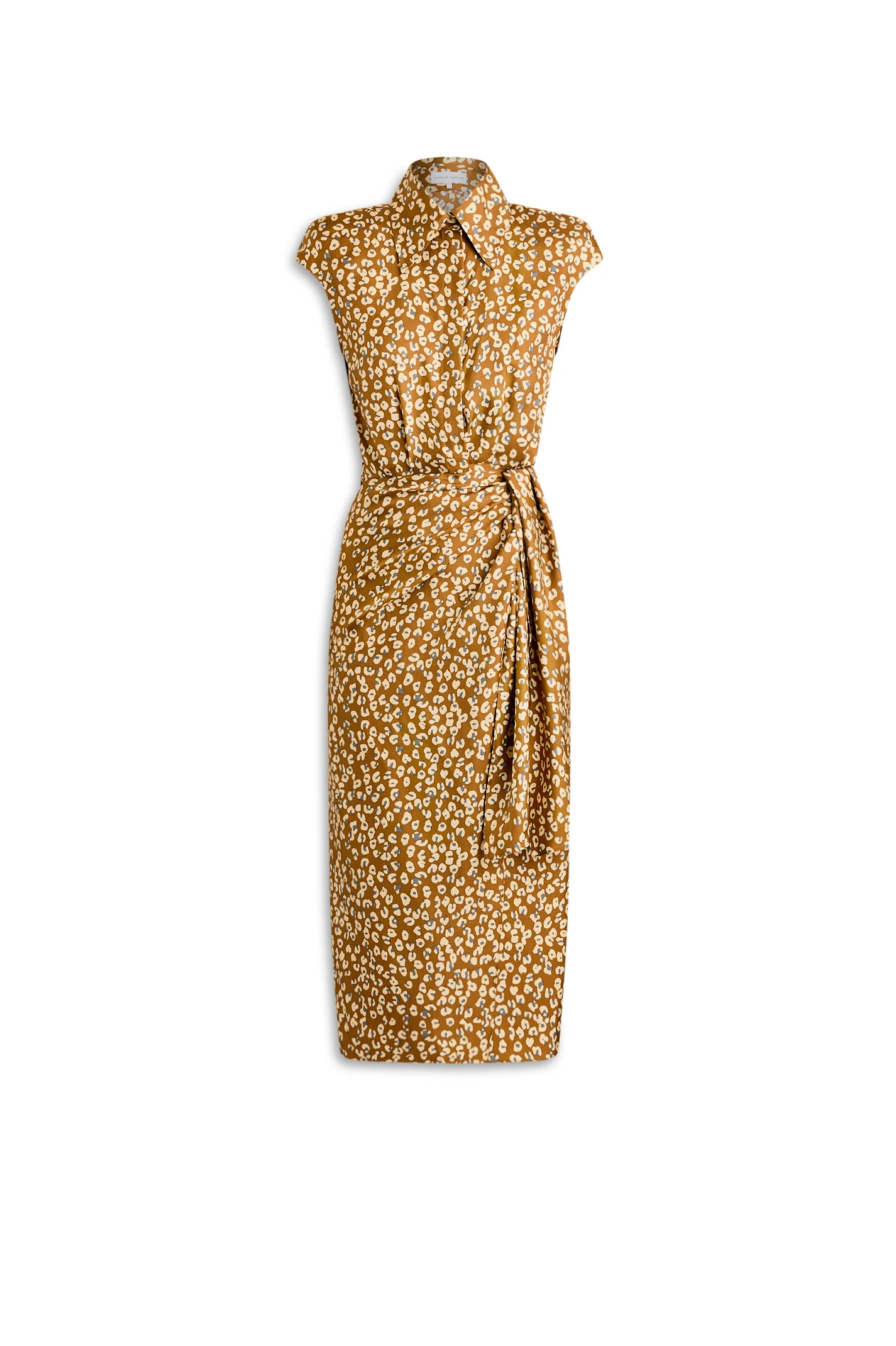 SILK ANIMAL PRINT WRAP DRESS