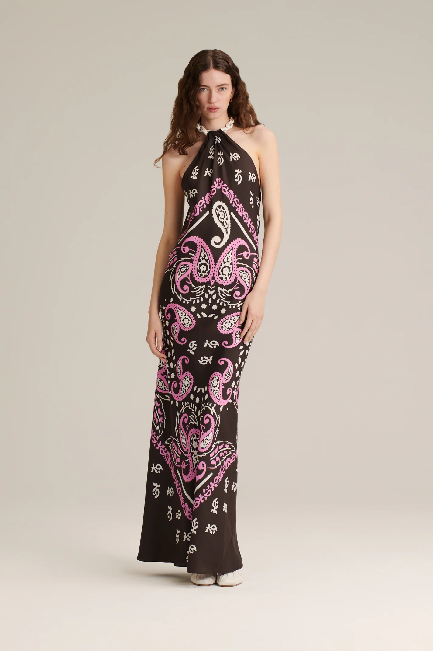 SILK BANDANA RESIN CHAIN DRESS - Image 3