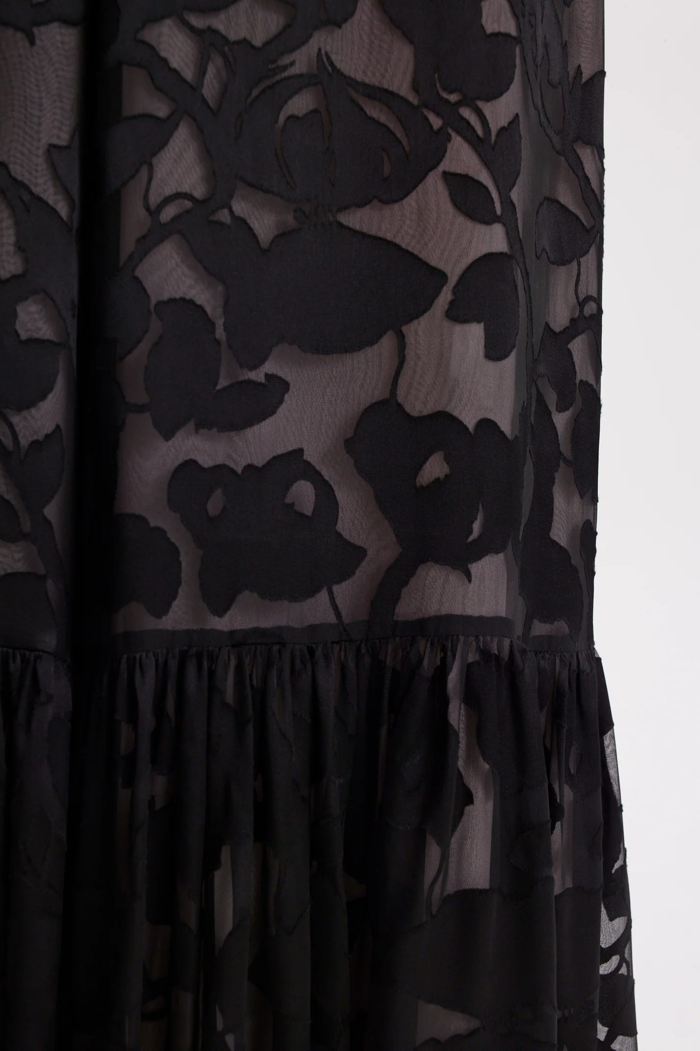 SILK BURNOUT SATIN TIER TROUSER - Image 7