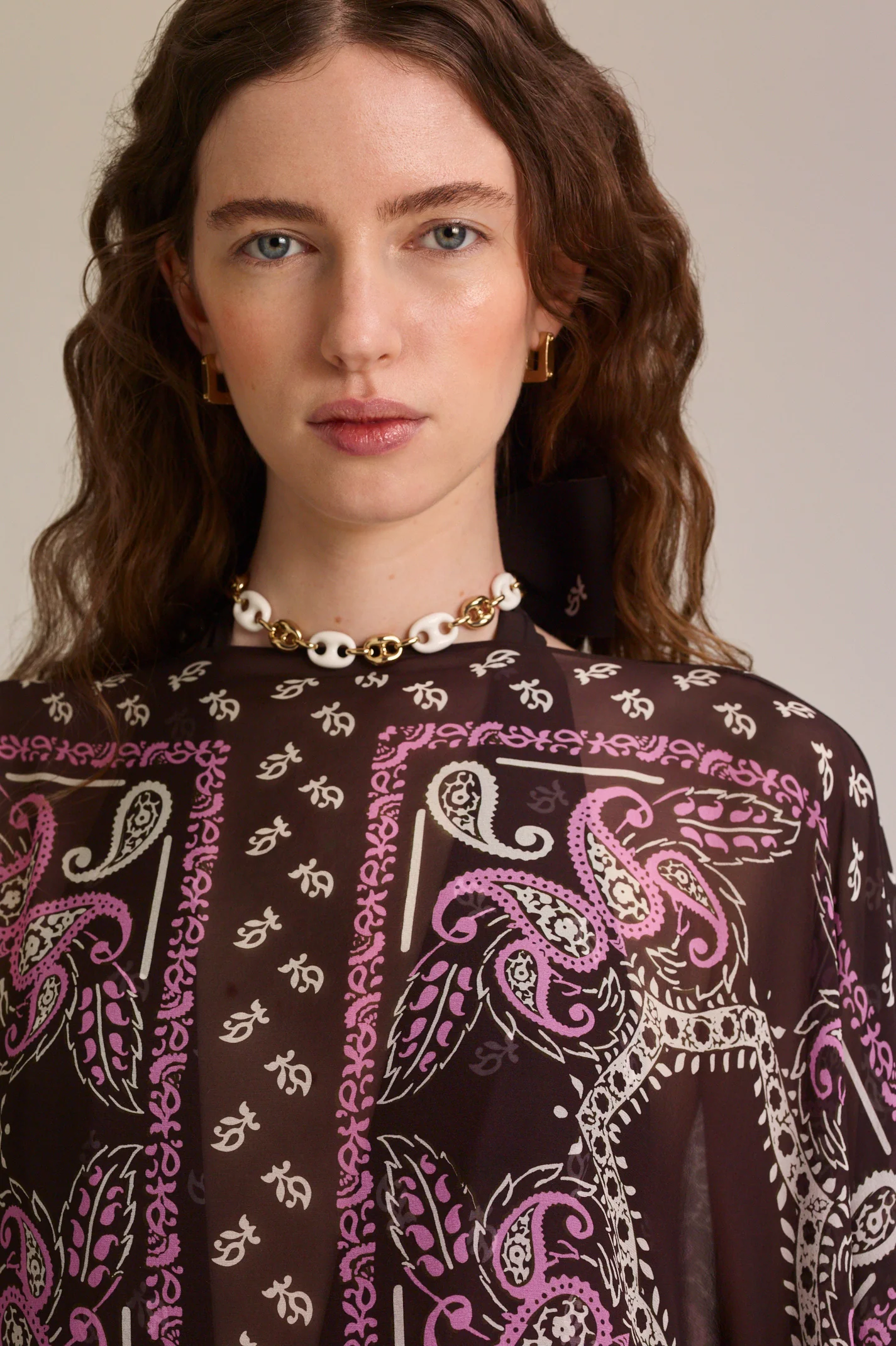 SILK GEORGETTE BANDANA MINI KAFTAN - Image 5