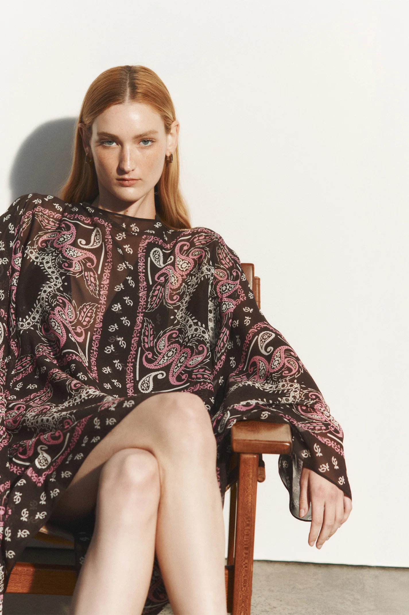 SILK GEORGETTE BANDANA MINI KAFTAN - Image 7