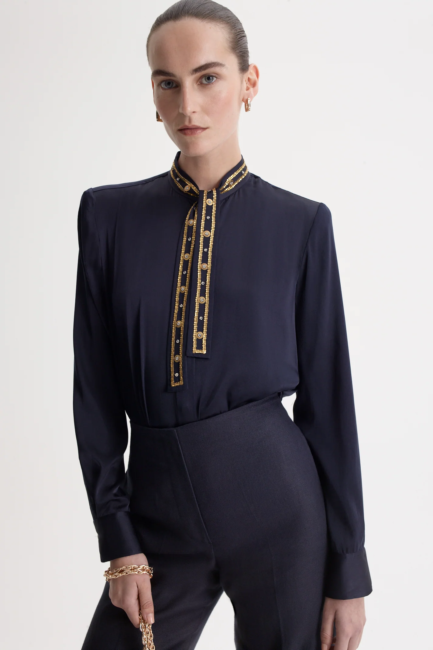 SILK GOLD CHAIN SHIRT - Image 3