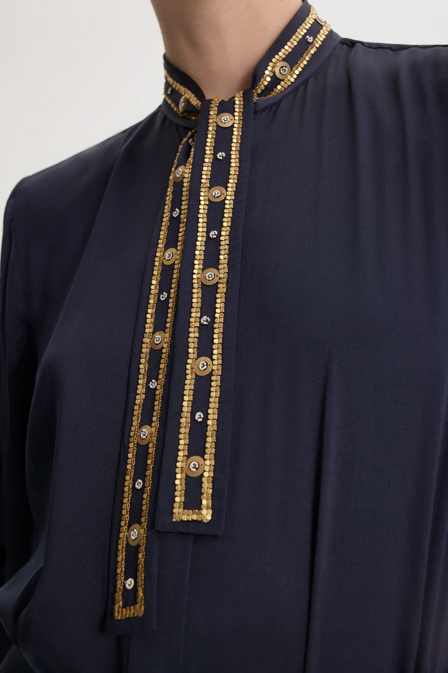 SILK GOLD CHAIN SHIRT - Image 7