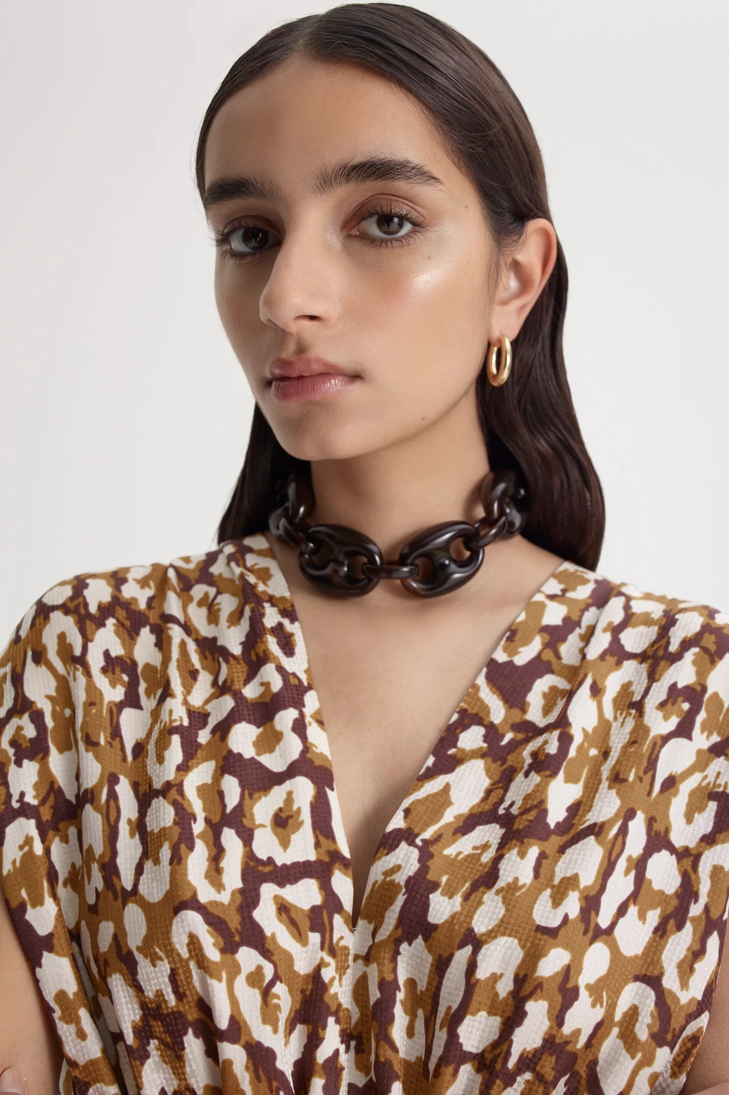 SILK JACQUARD ANIMAL PRINT DRESS - Image 8