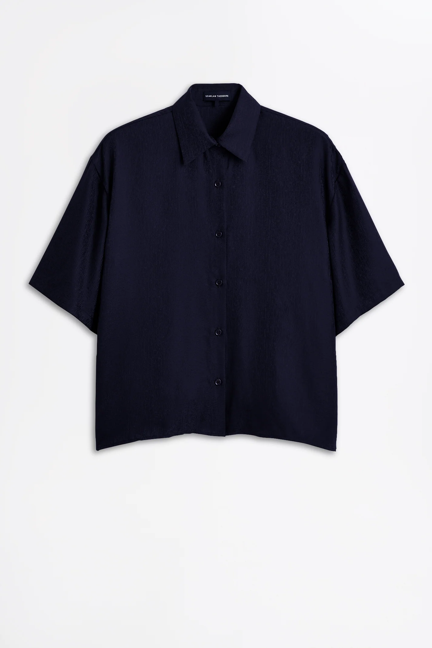 SILK JACQUARD CROP SHIRT - Image 2