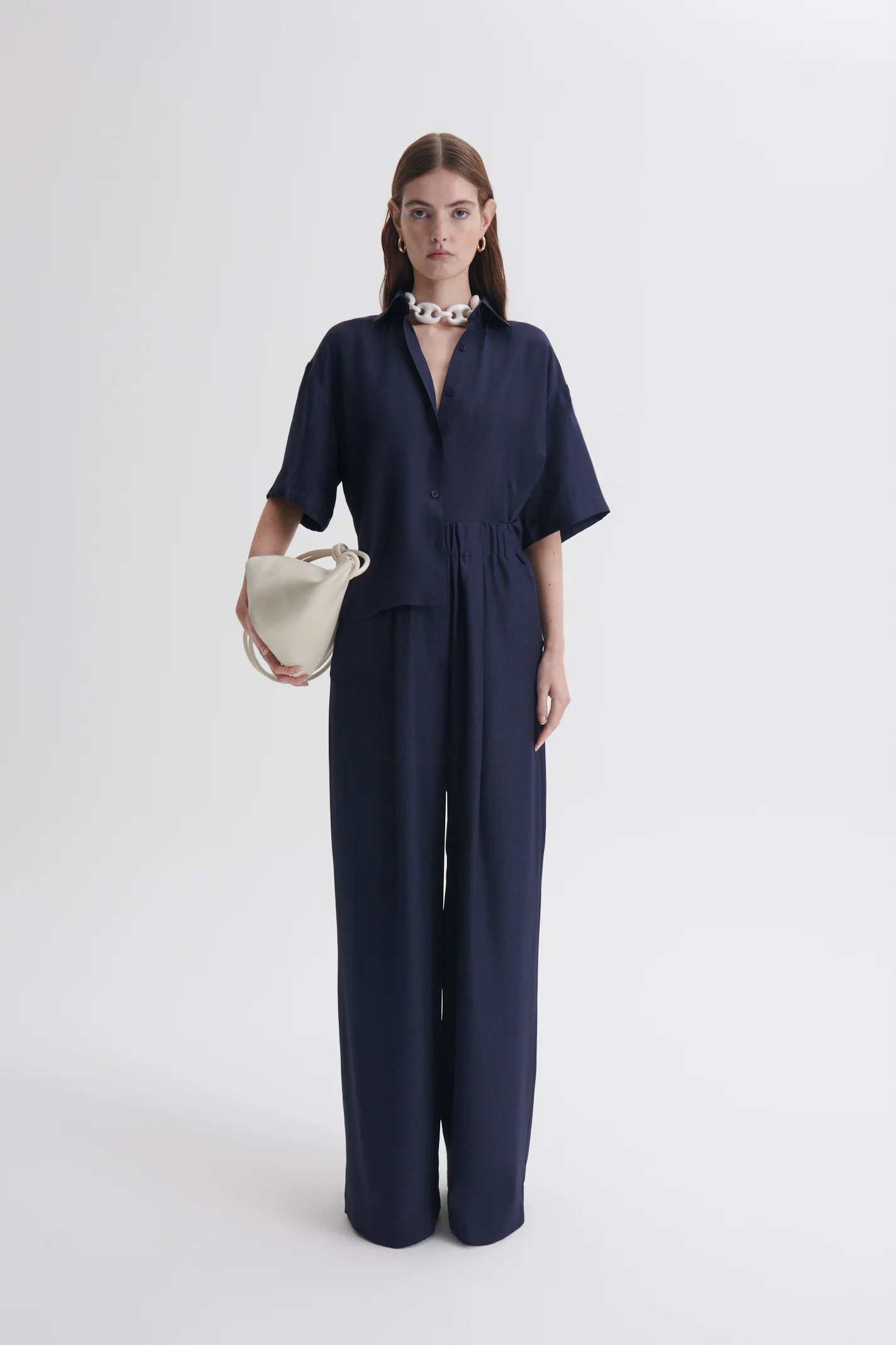 SILK JACQUARD CROP SHIRT - Image 4