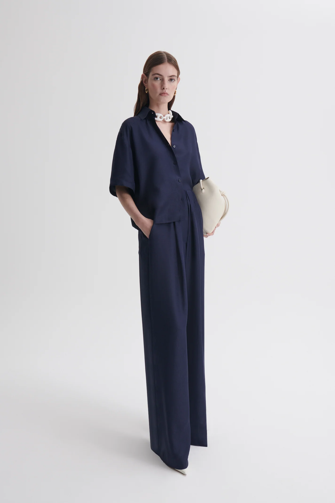 SILK JACQUARD CROP SHIRT - Image 5