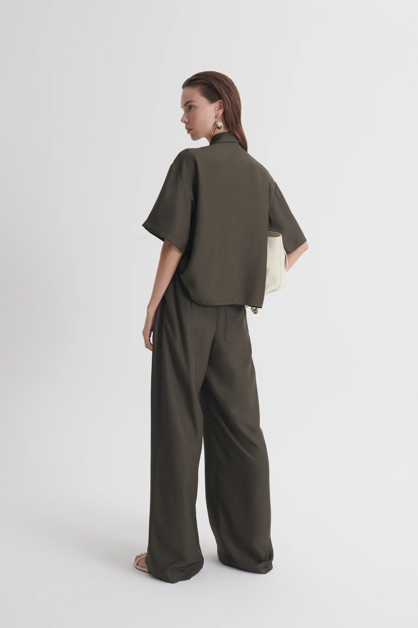 SILK JACQUARD CROP SHIRT - Image 5